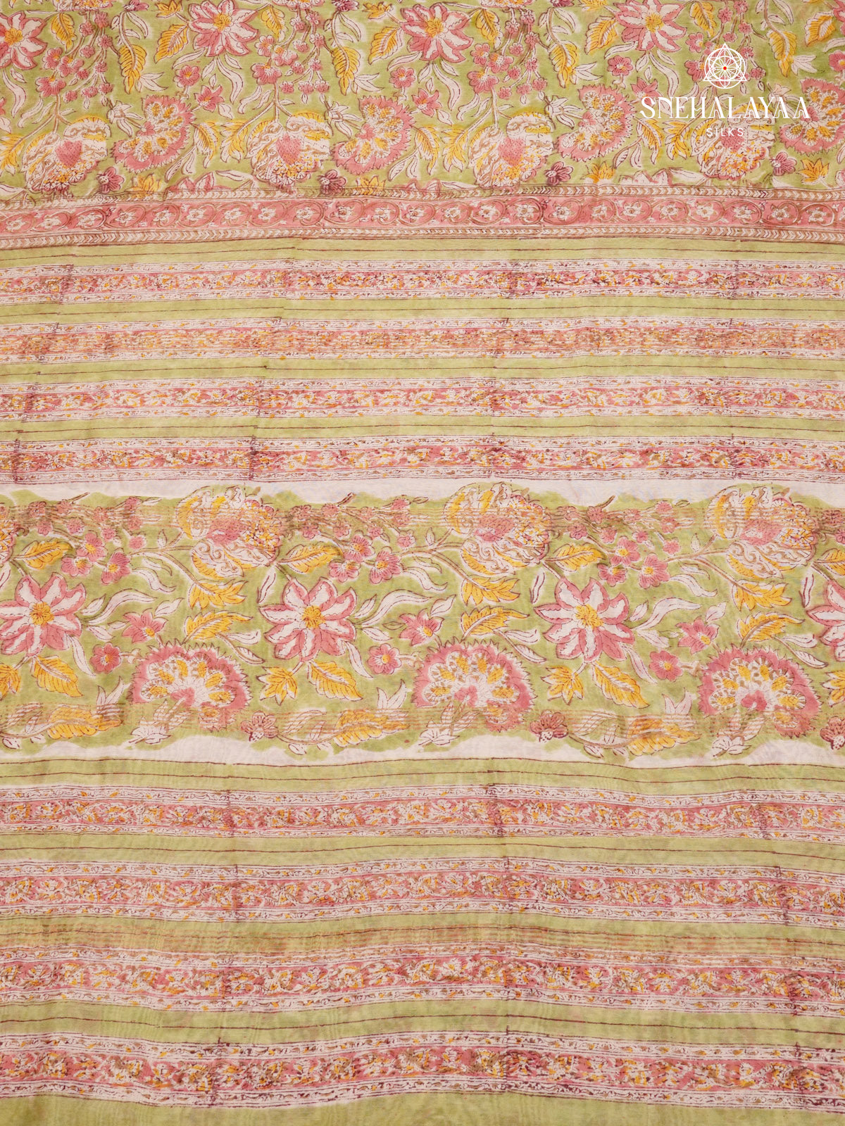 Olive Green Chanderi Saree