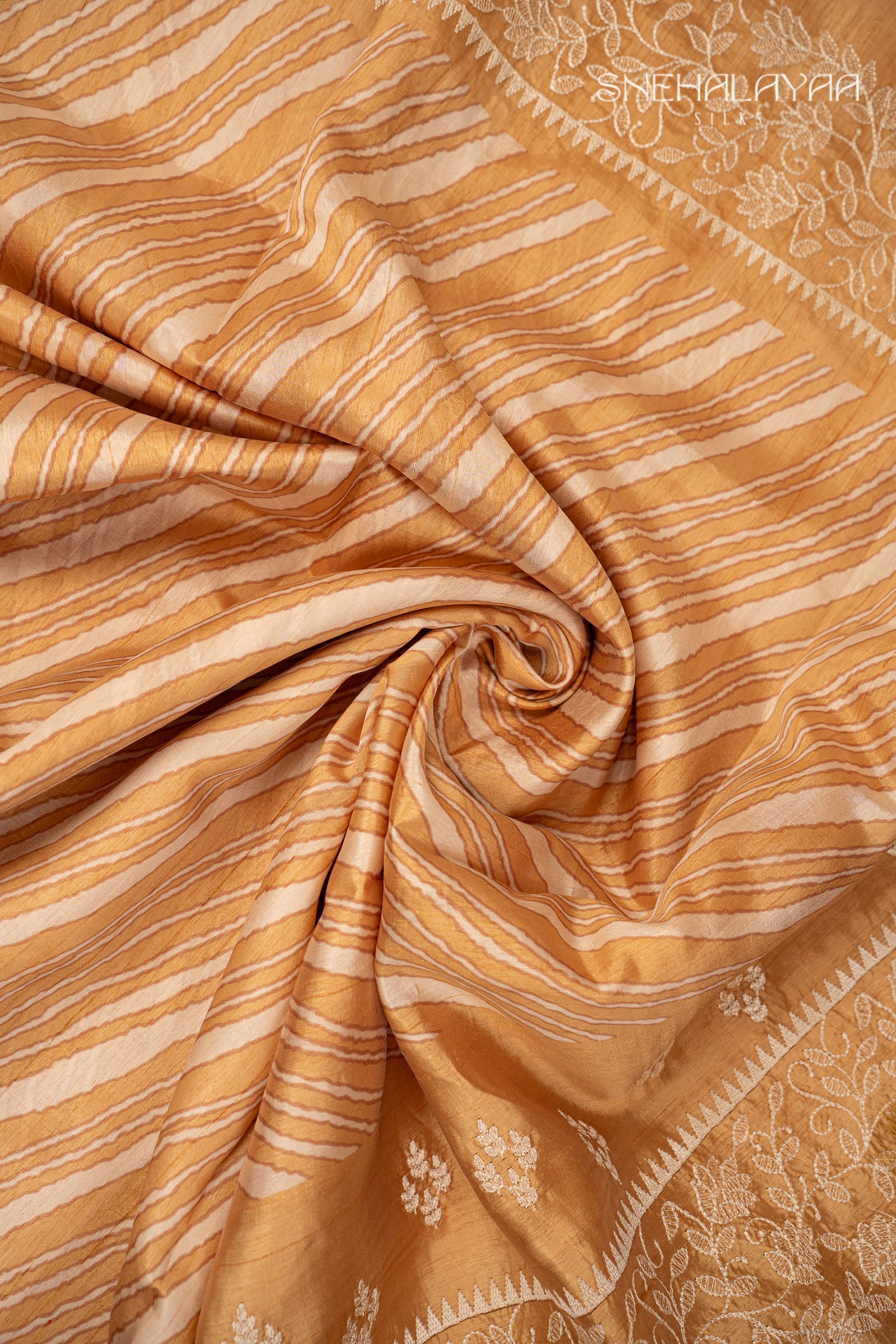 Sandal Semi Tussar Saree