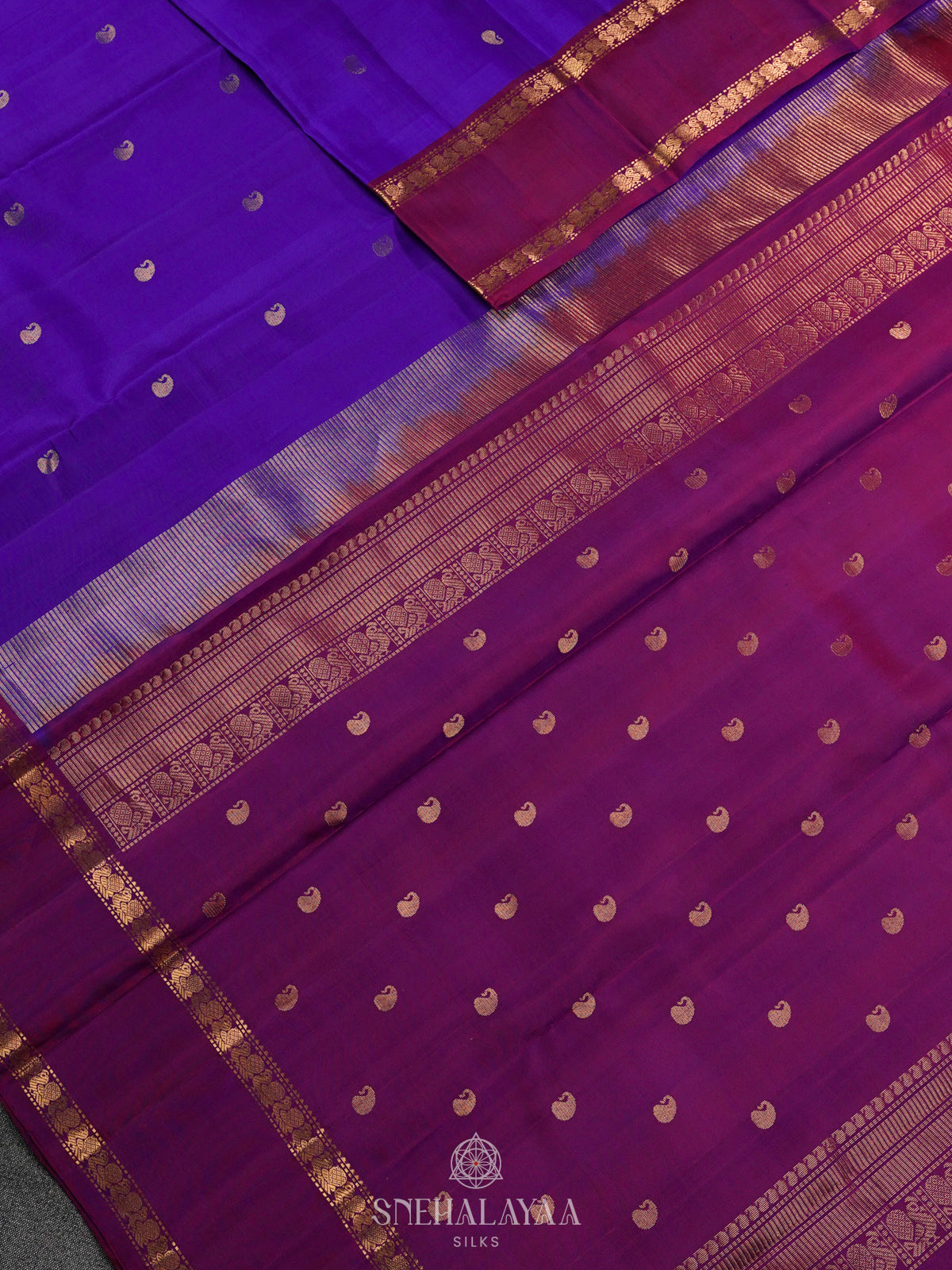 Purple Kanjivaram Silk Saree