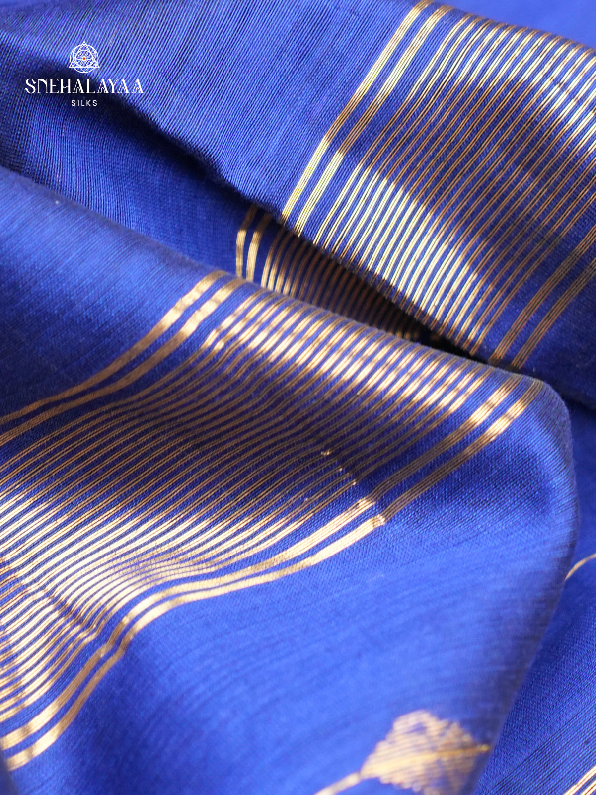 Rich Blue Maheshwari Silk Cotton Saree