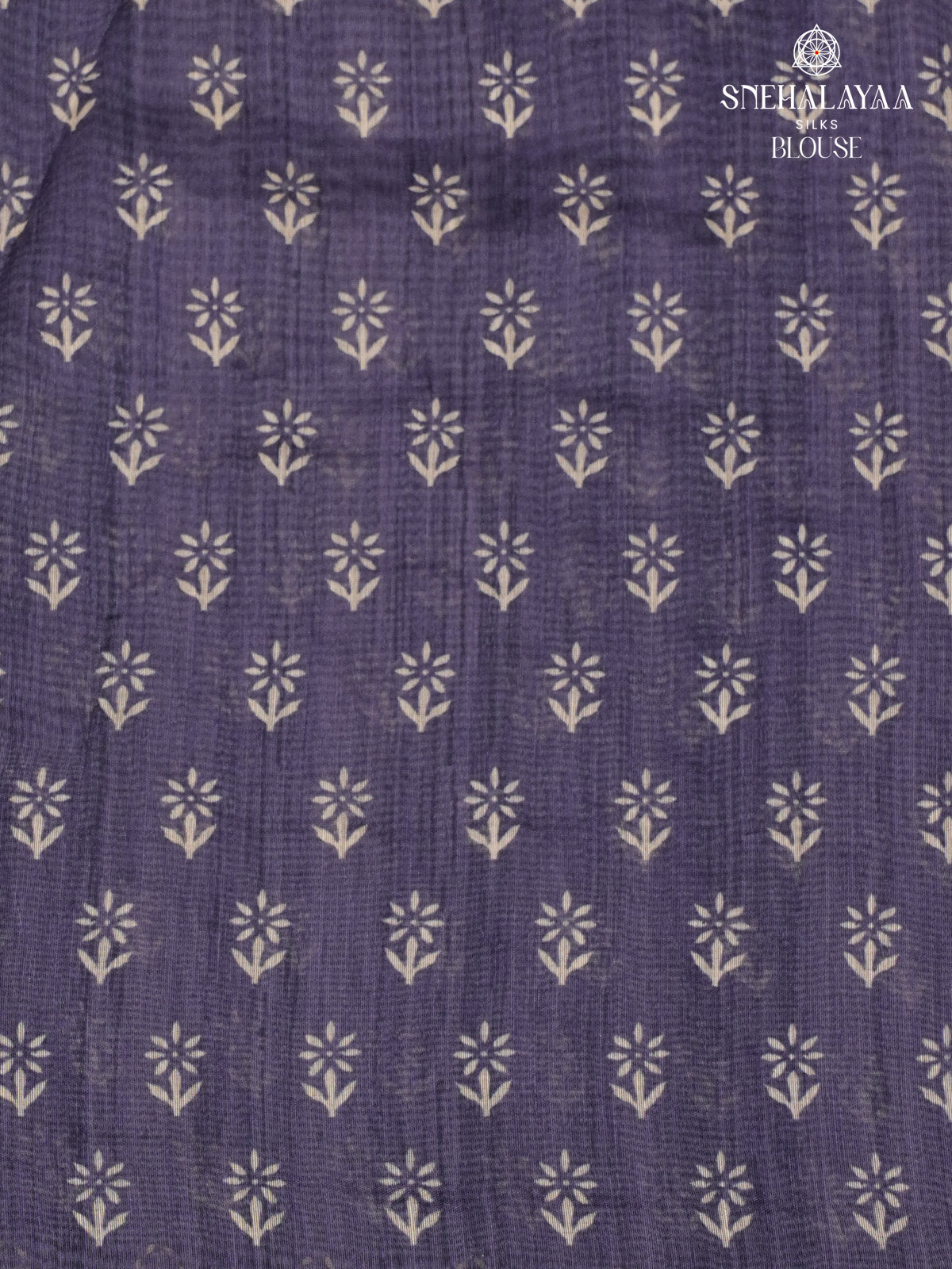 Navy Blue Linen Embroidery Saree