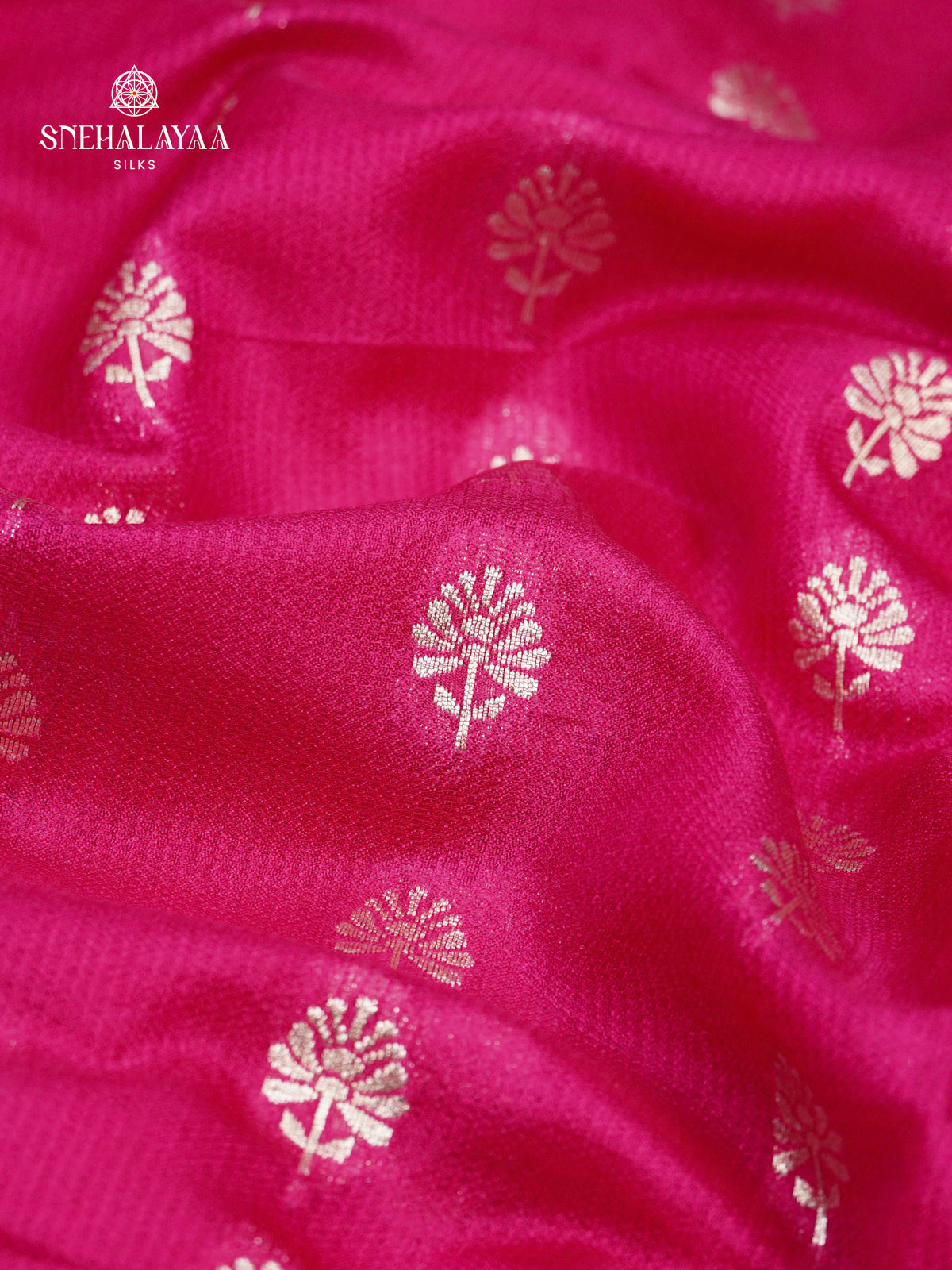 Rani Pink Banaras Jute Saree
