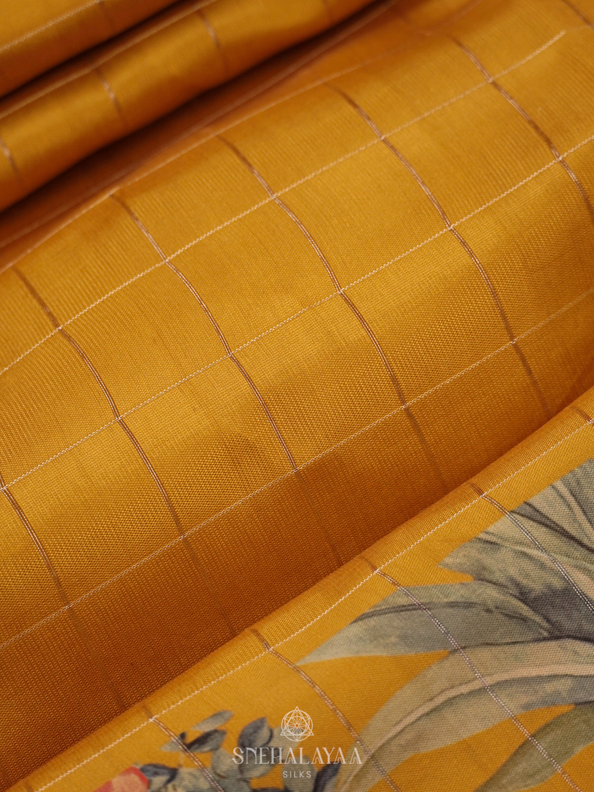 Yellow Tussar Saree with Pichwa Border