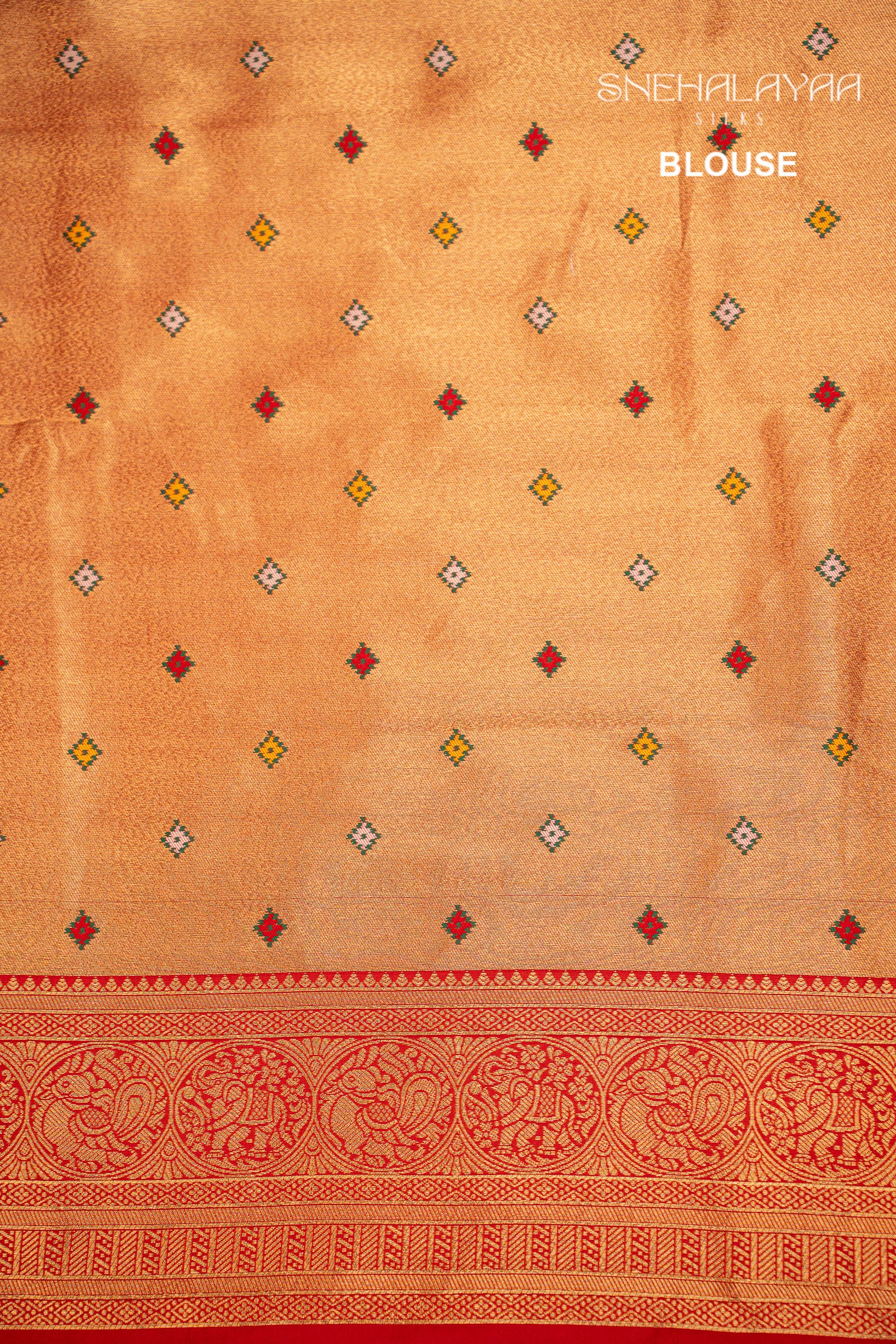 Beige Banaras Patola Silk Saree
