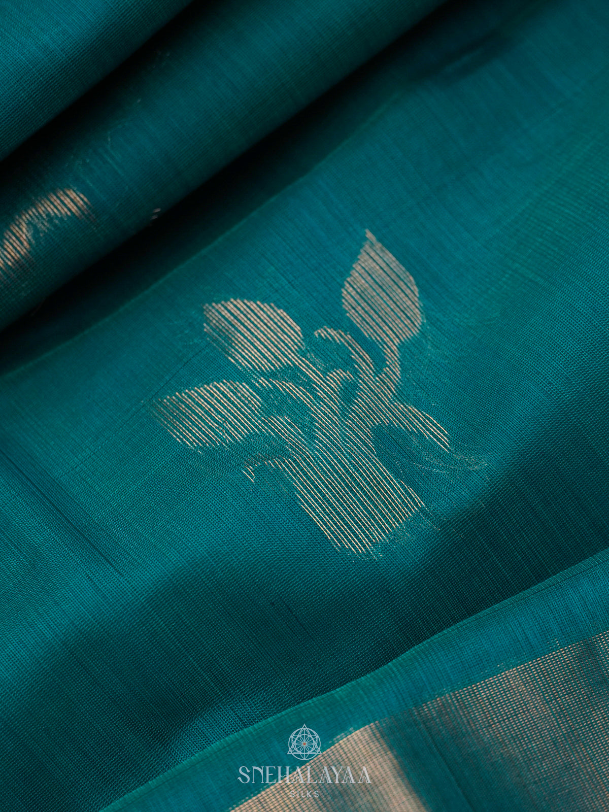 Blue Kanchi Silk Cotton Saree