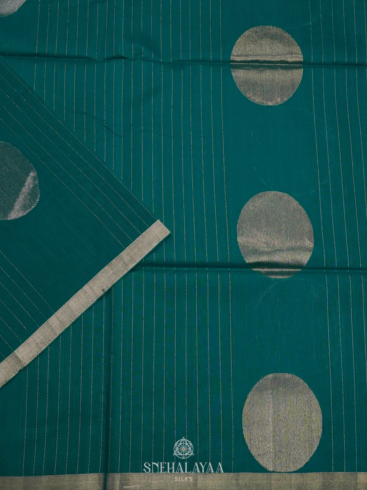 Blue Kora Silk Cotton Saree