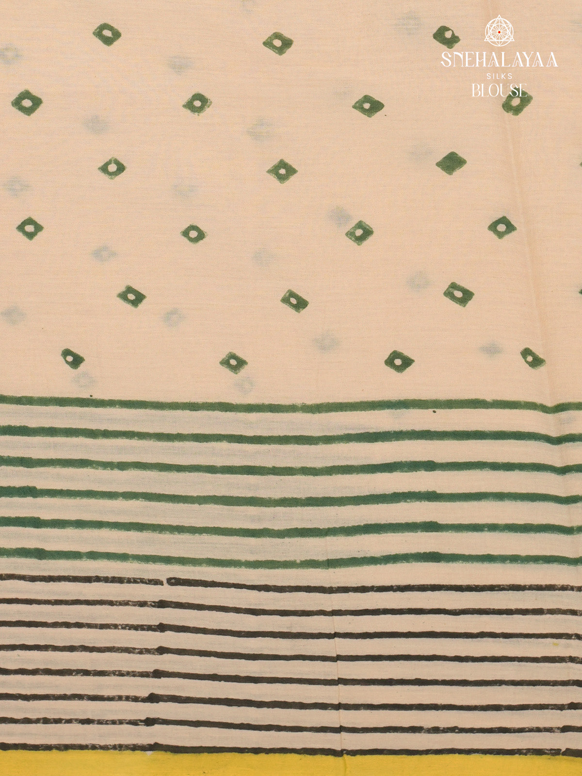 Beige Jaipur Cotton Saree