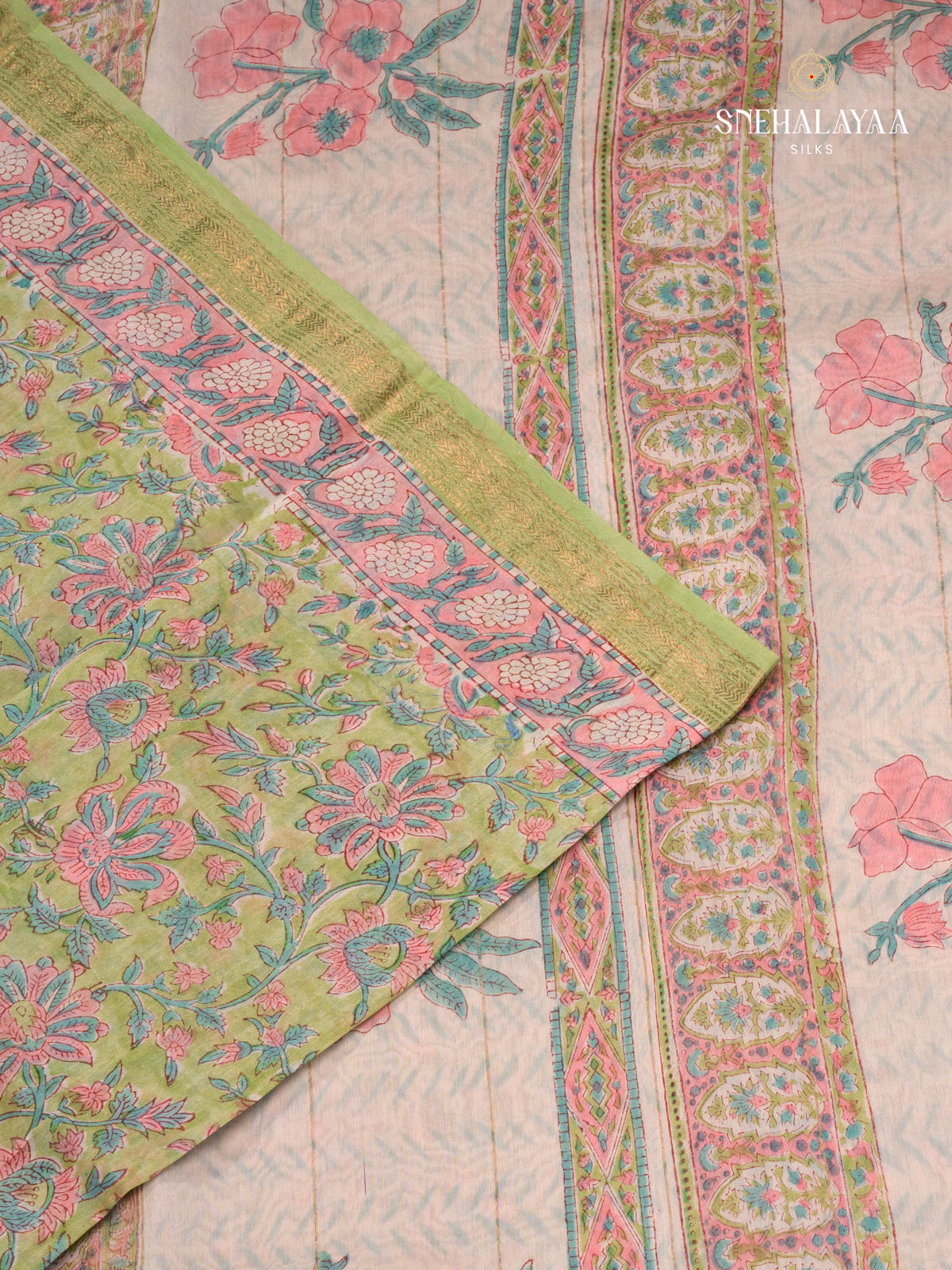 Green Chanderi Saree