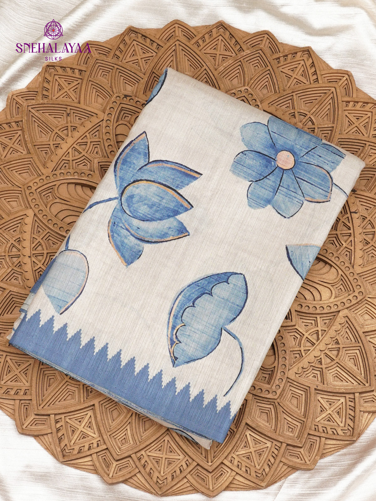 Off White Tussar Saree