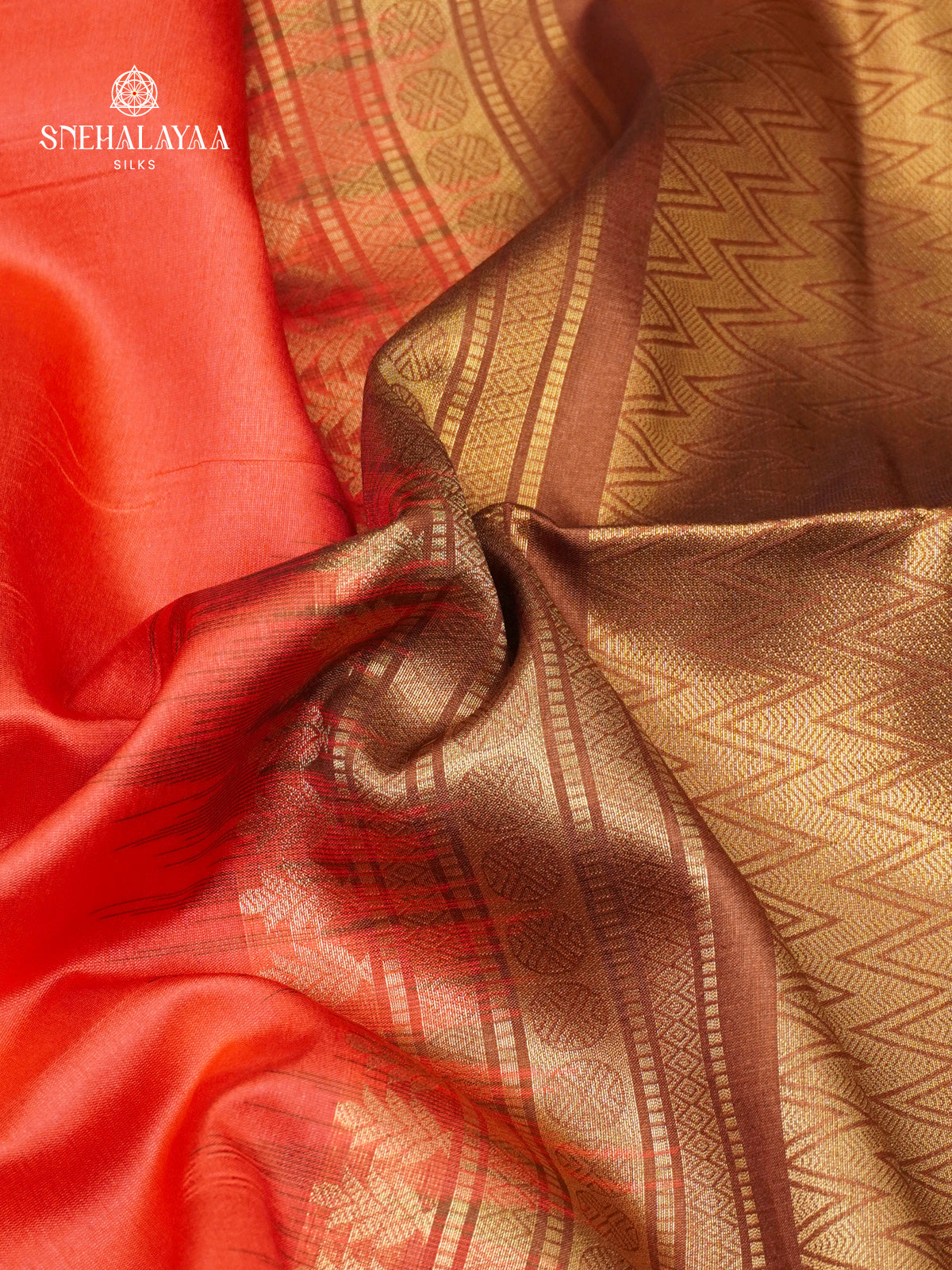 Rust Orange Jute Saree