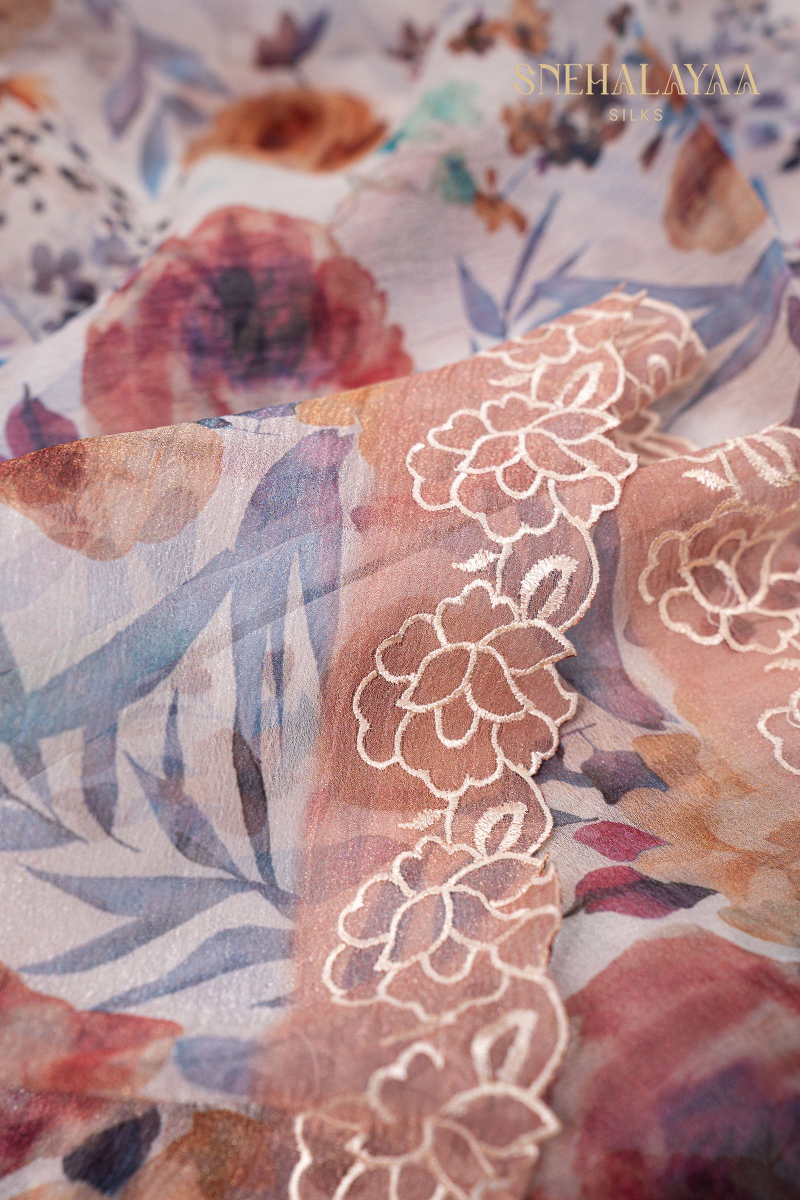 Off White Crush Saree