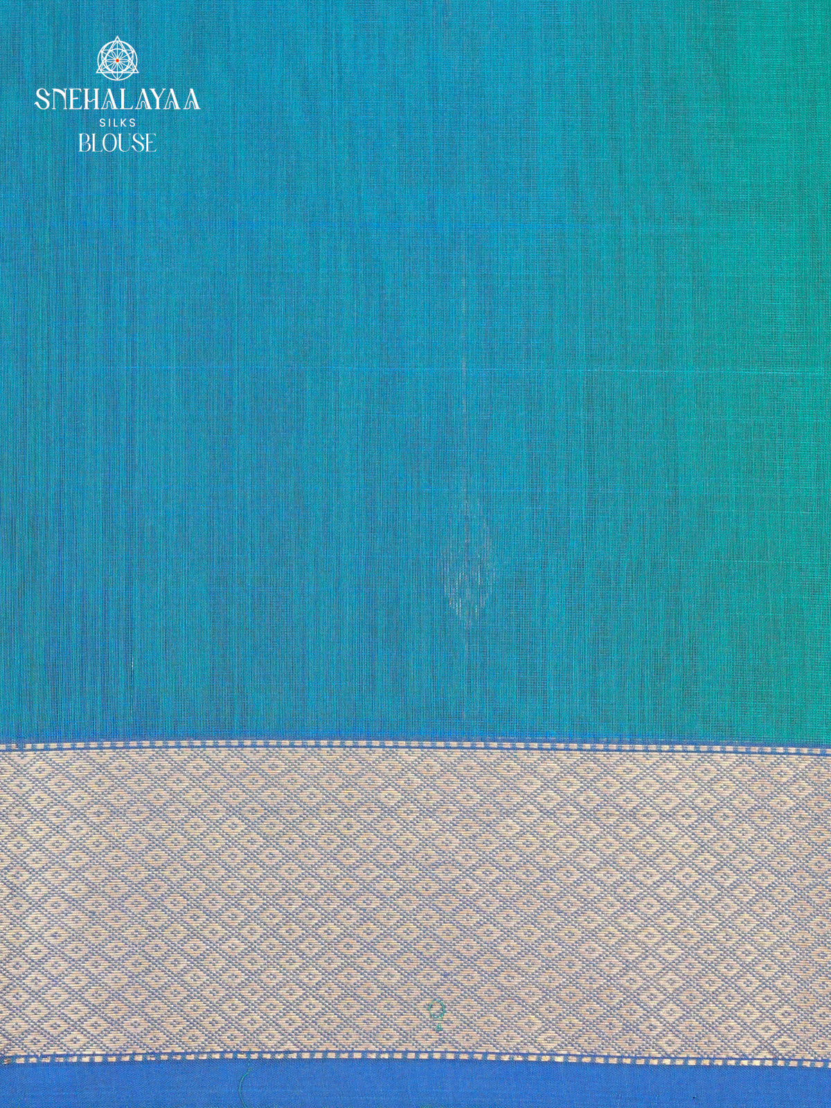 Peacock Blue Maheshwari Silk Cotton Saree