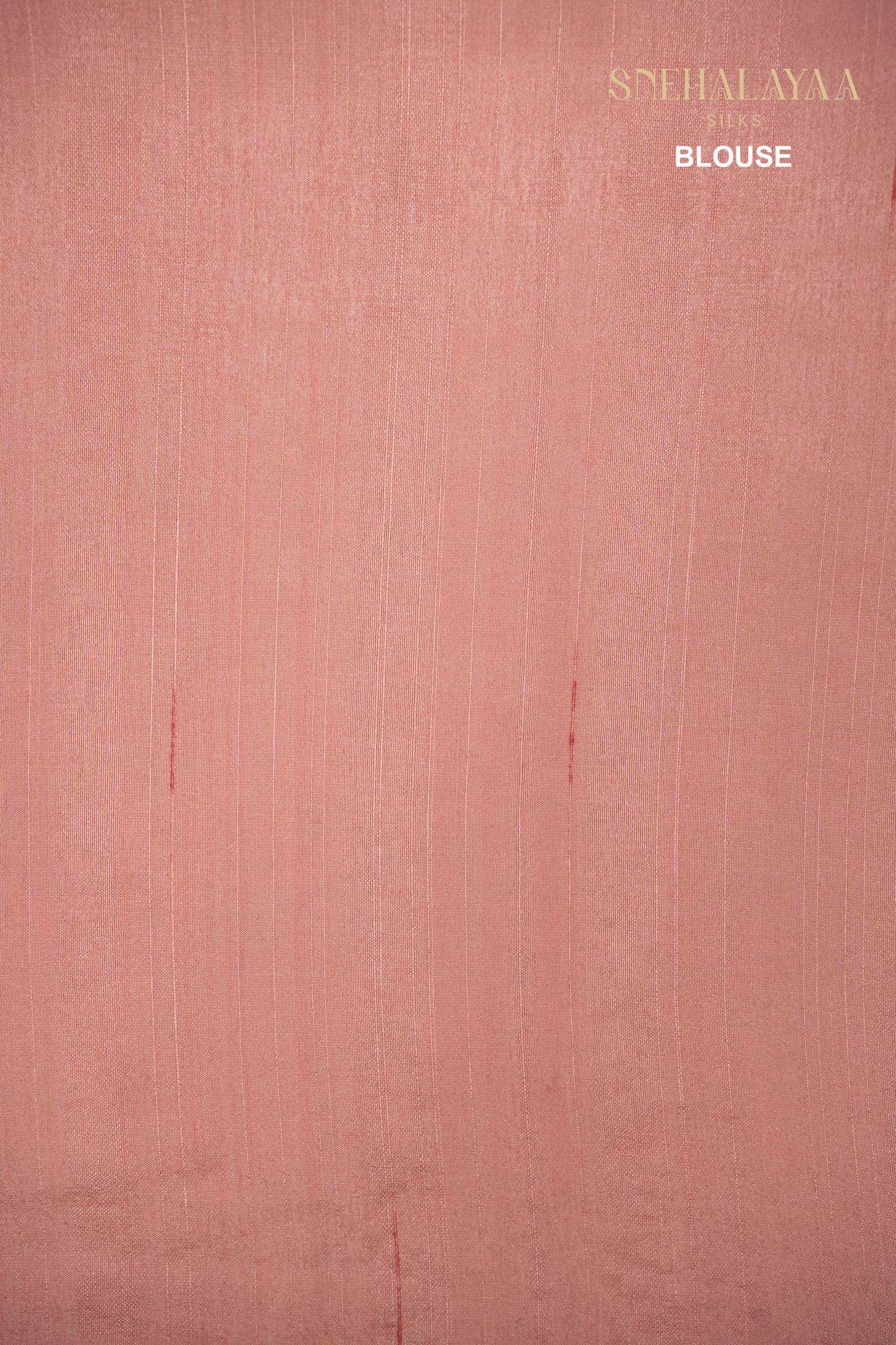 Peach Pink Raw Silk Saree