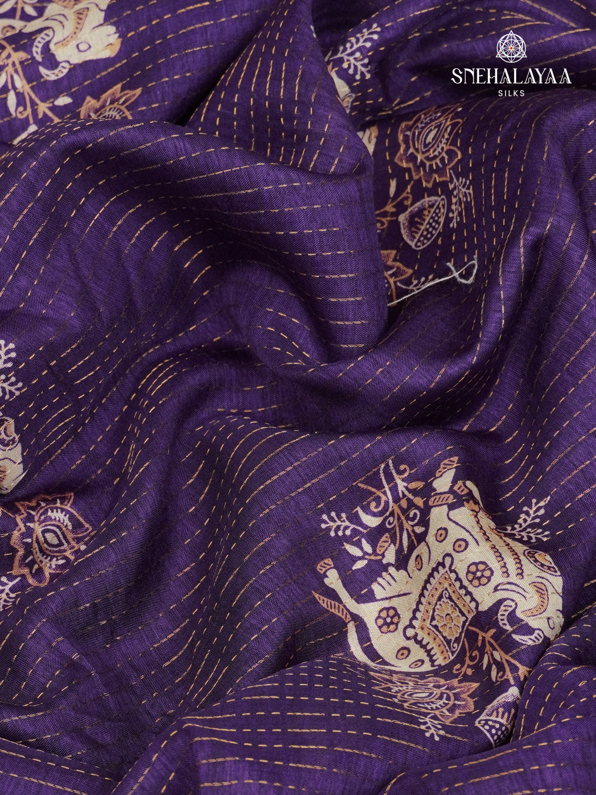 Rich Purple Dola Silk Saree