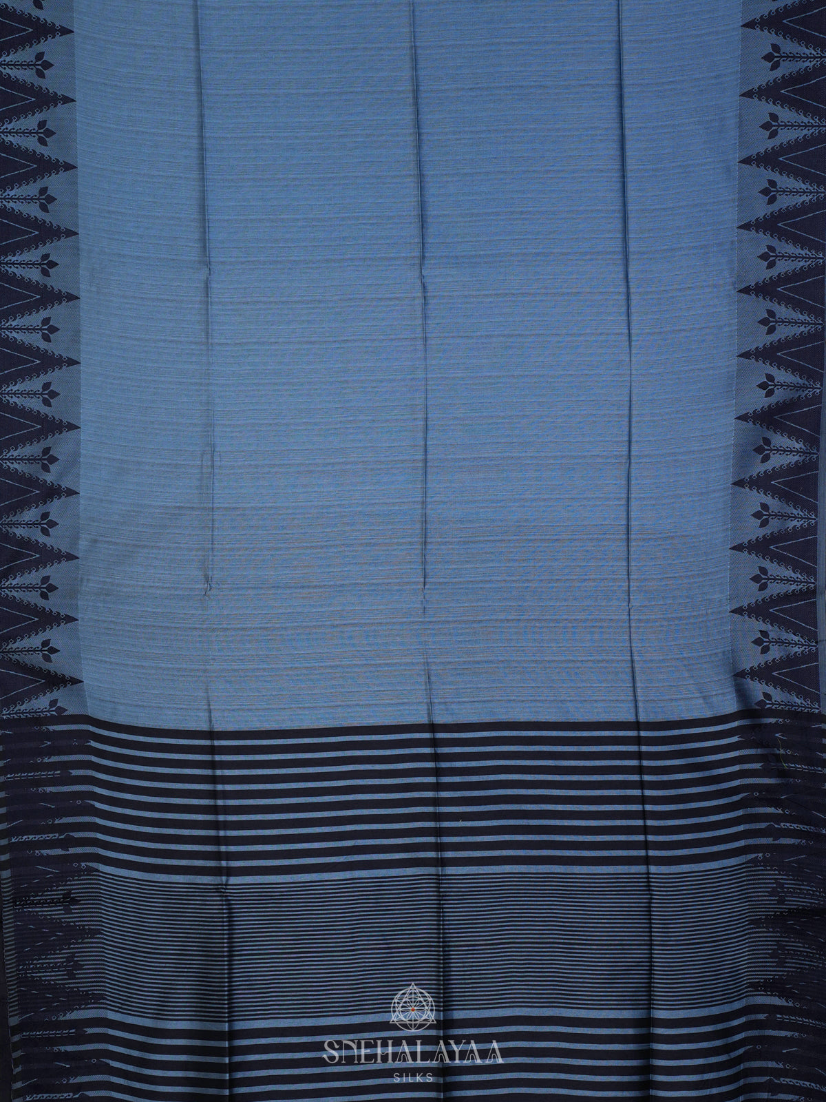Blue Jute Saree