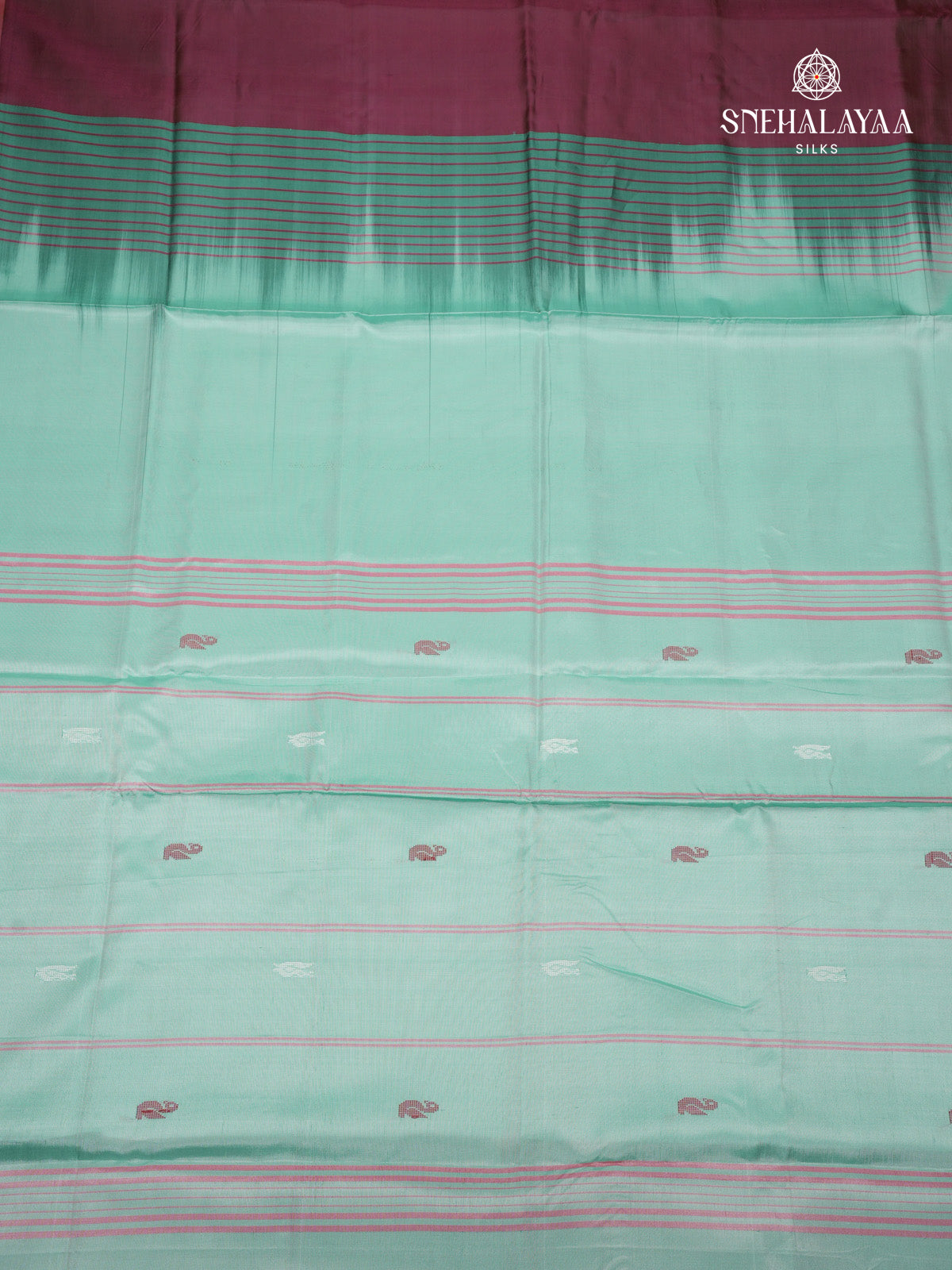 Burgundy Banana Pith Saree