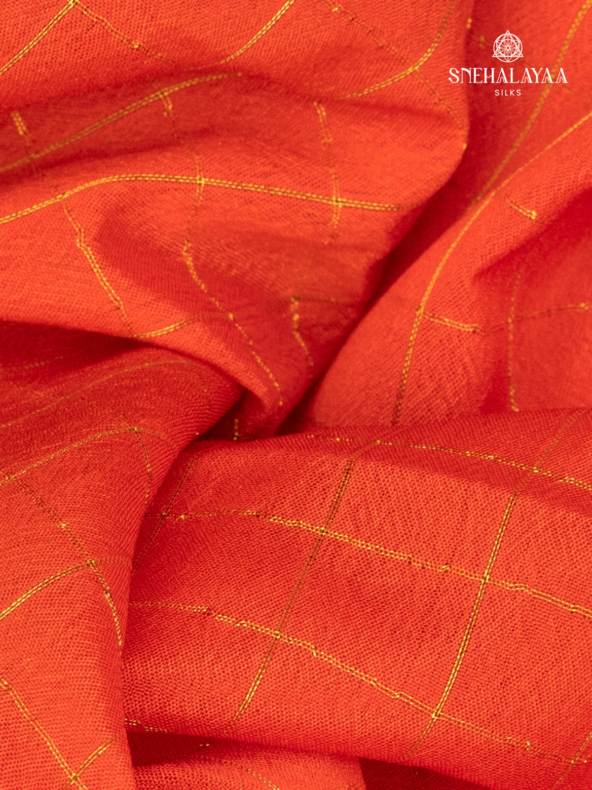 Orange Mysore Silk Saree