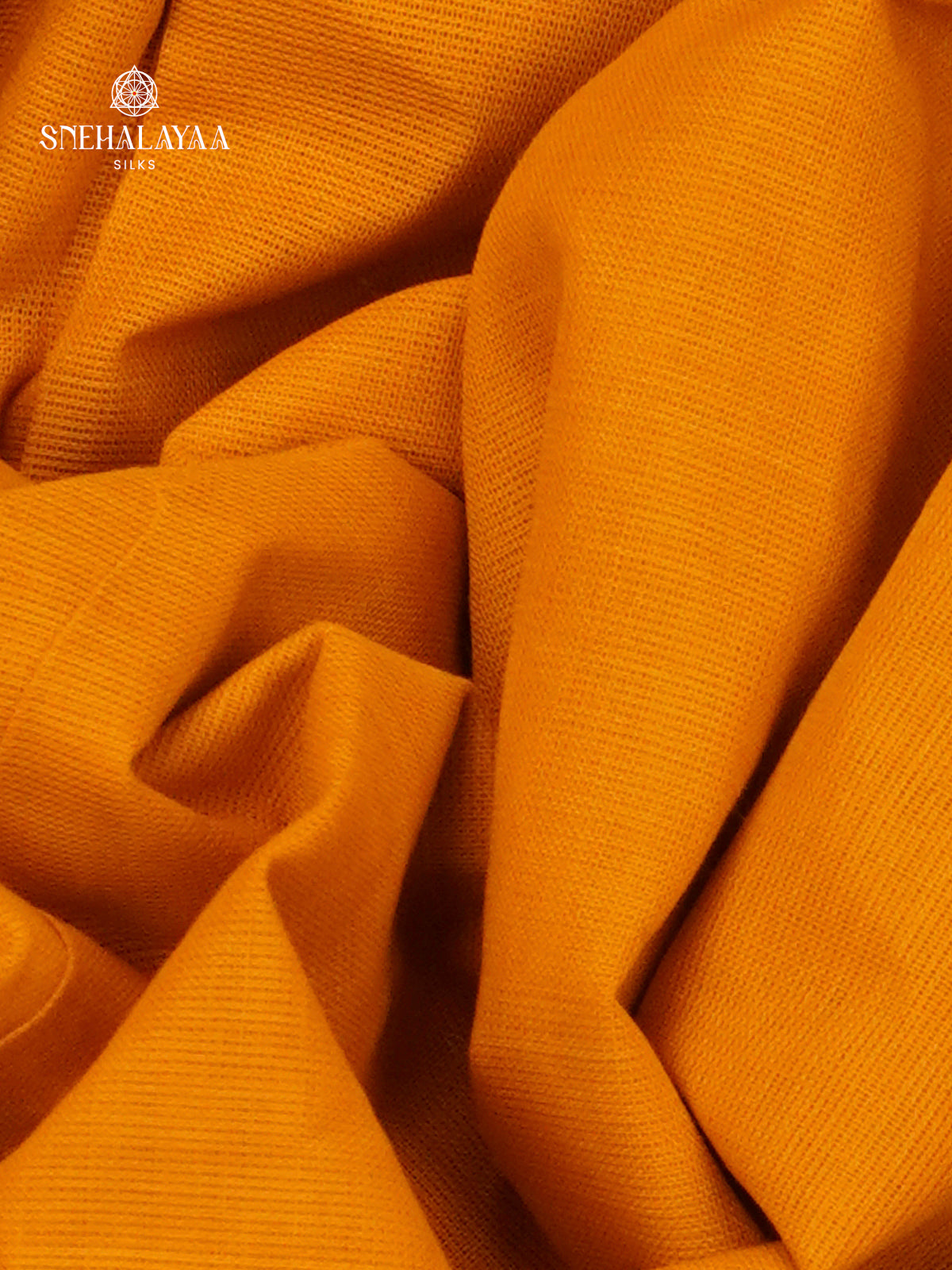 Turmeric Yellow Kanchi Cotton Saree with Traditional Woven Border