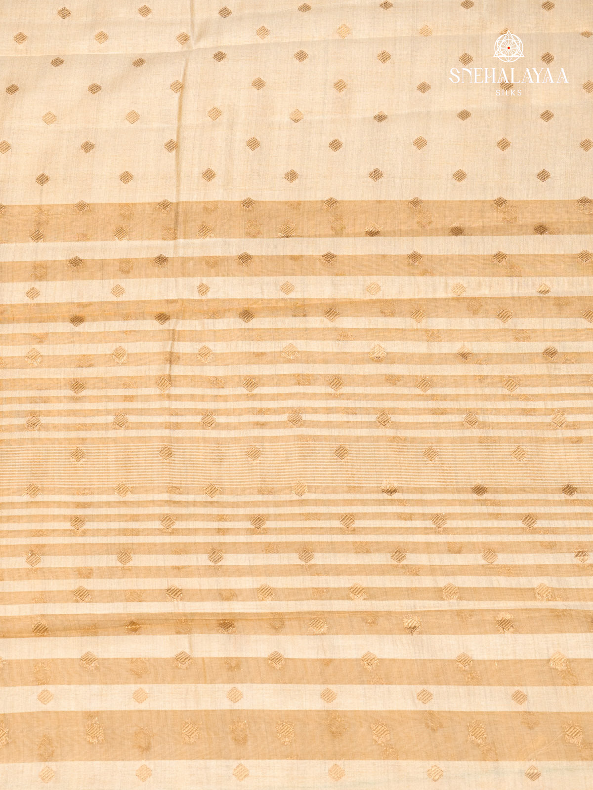 Beige Raw Silk Saree