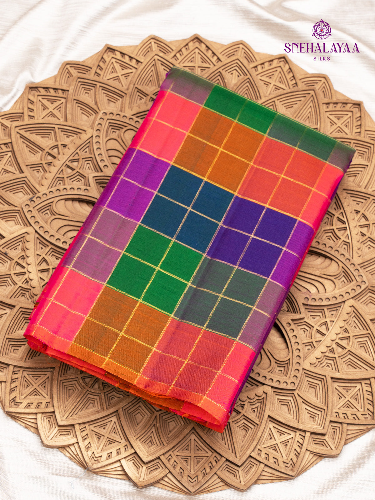 Multi Colour Kanjivaram Silk Saree