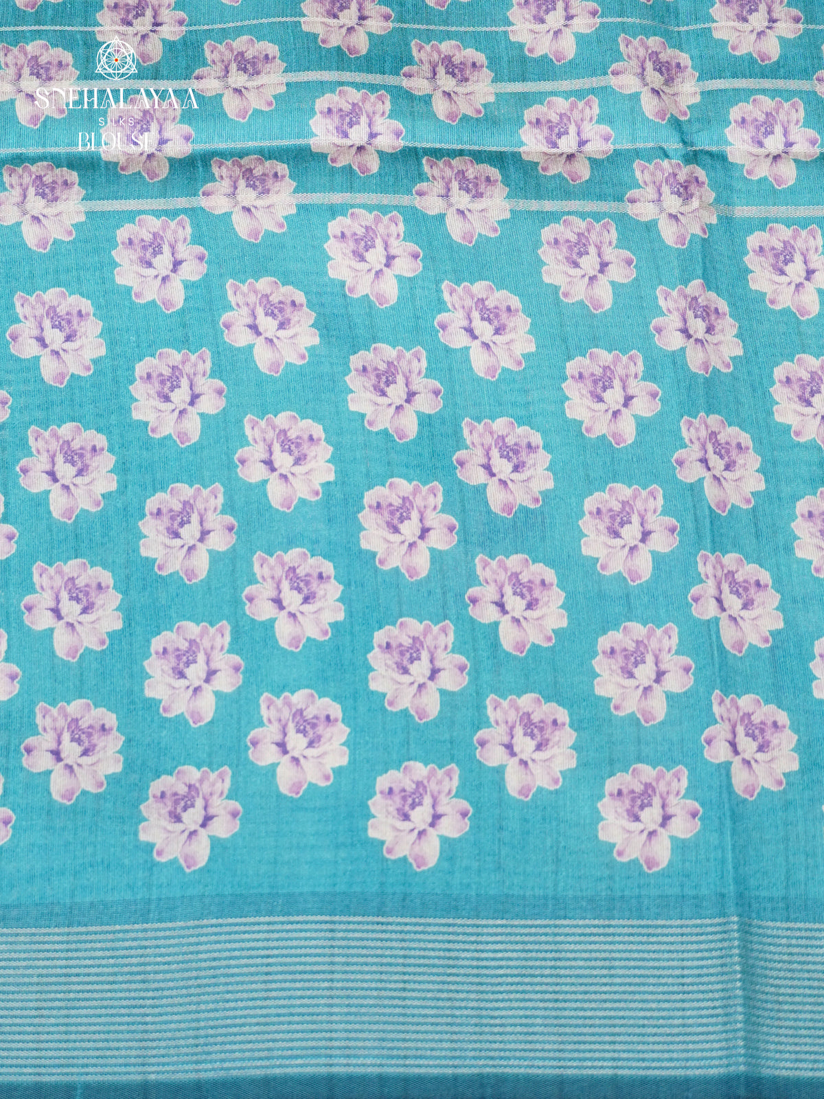 Ice Blue Jute Saree