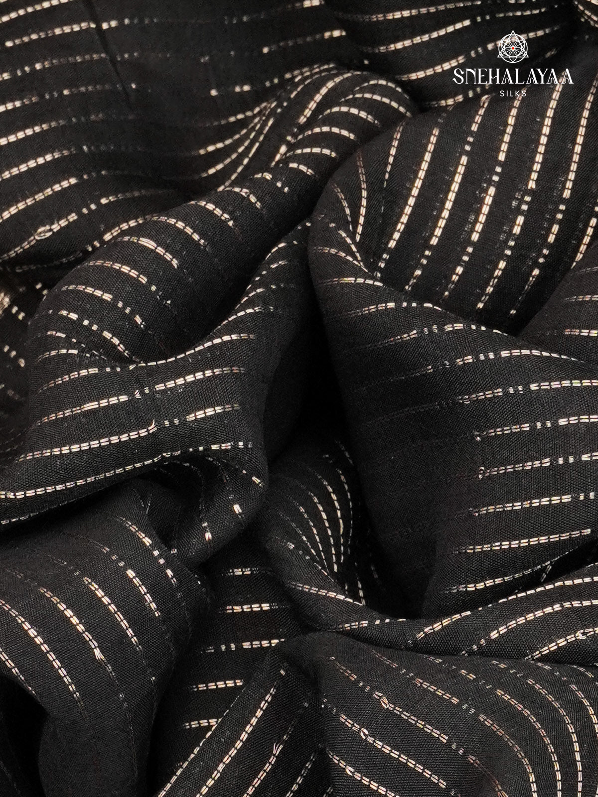 Black Chanderi Saree