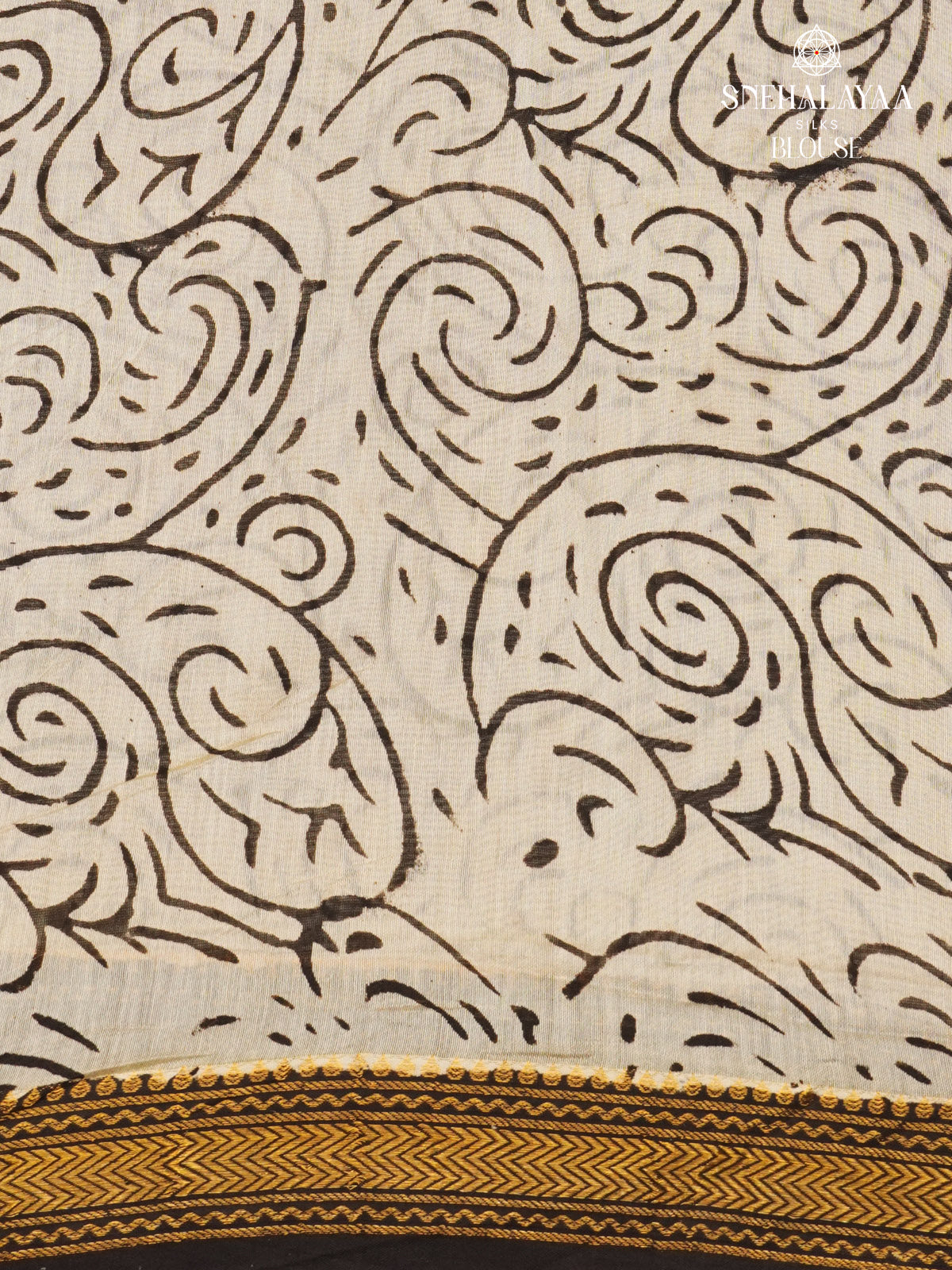 Black Chanderi Saree