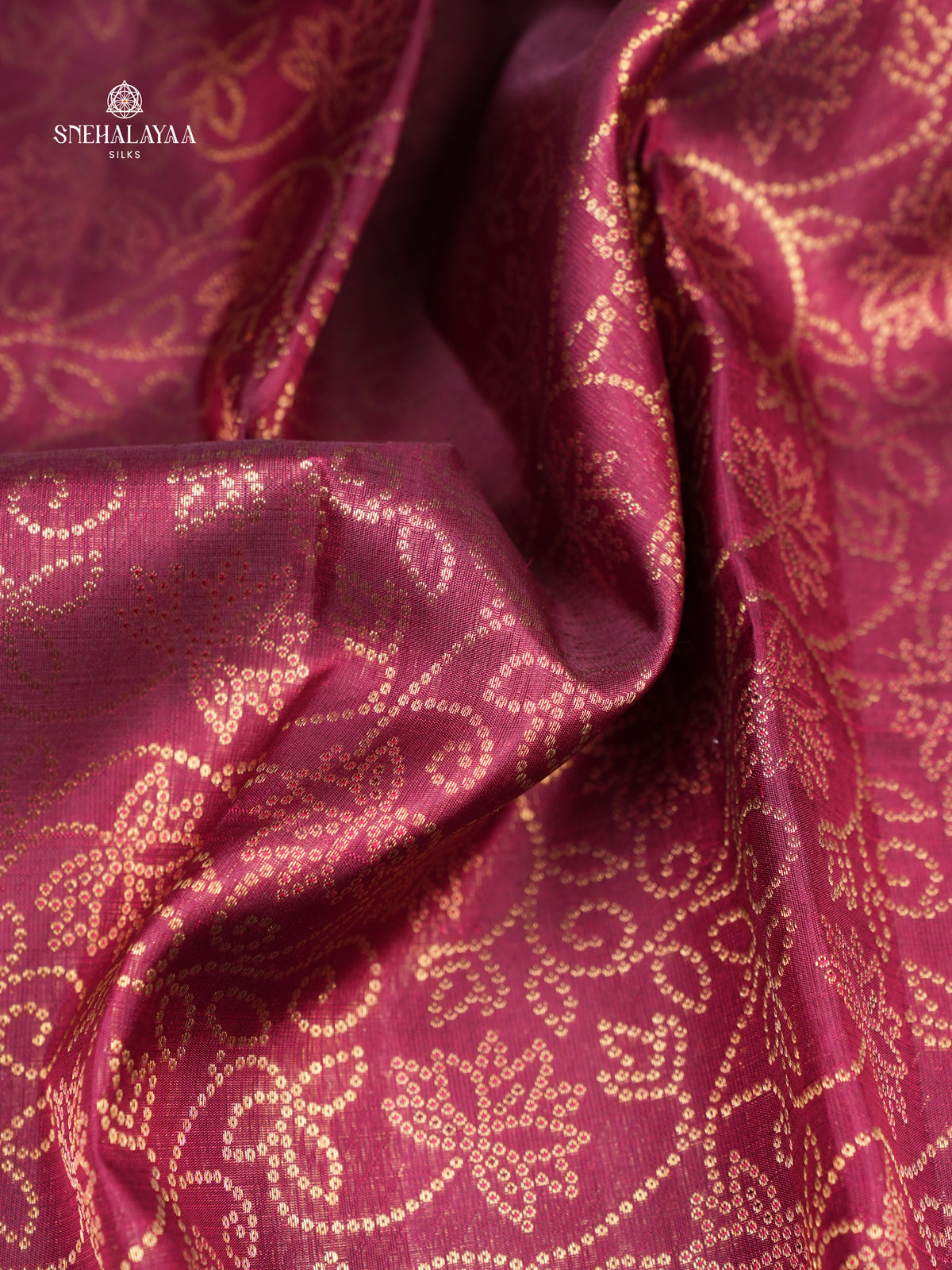Wine Red Kanjivaram Silk Saree