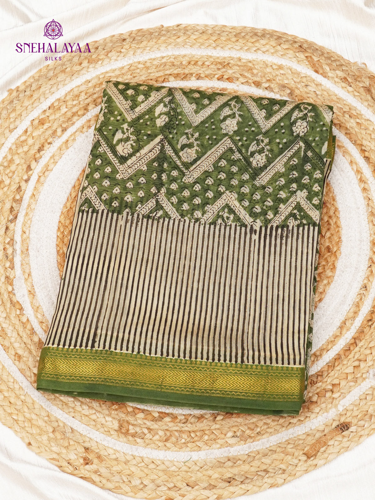 Pastel Green Chanderi Saree