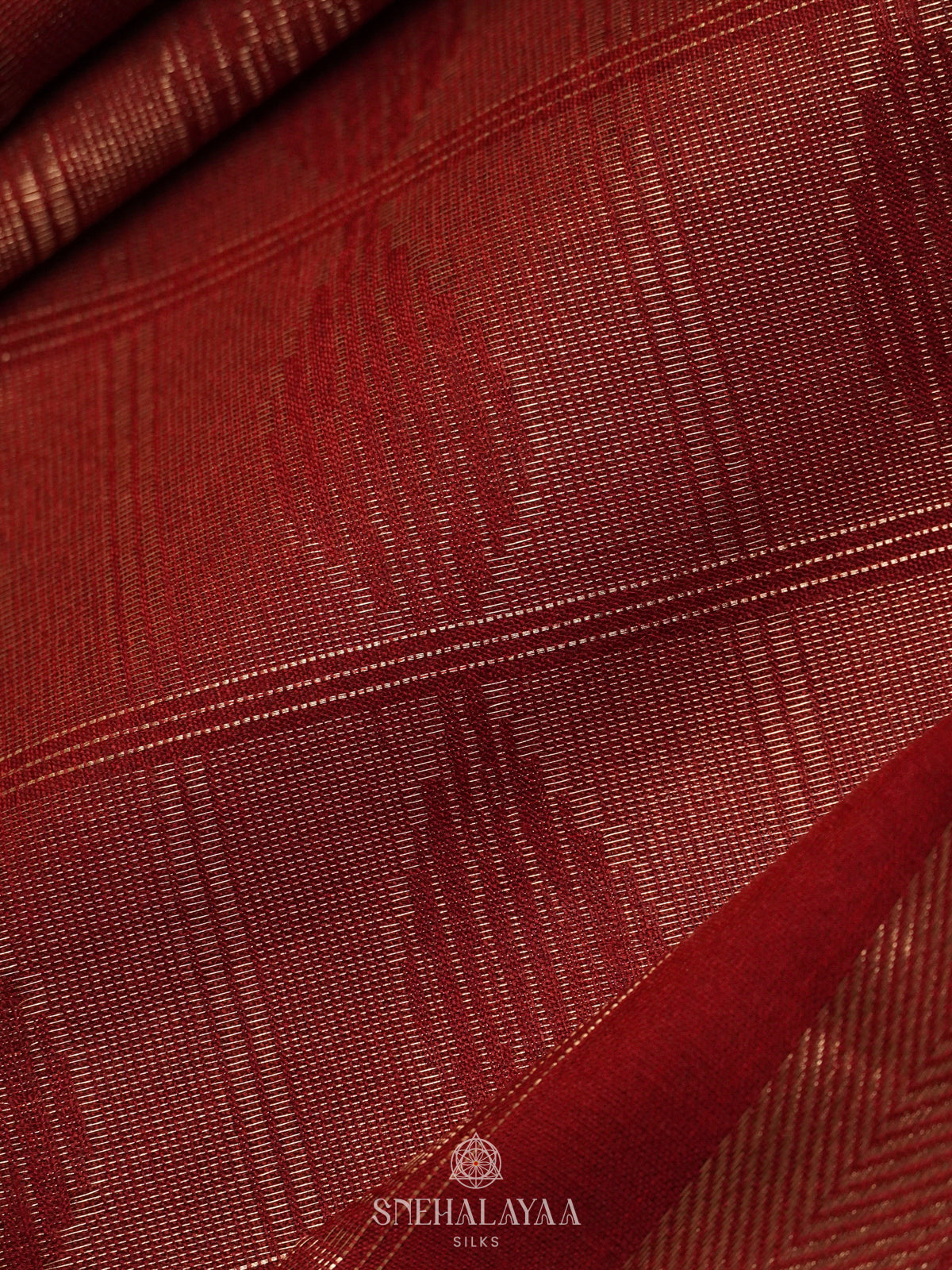 Maroon Bamboo Silk Saree