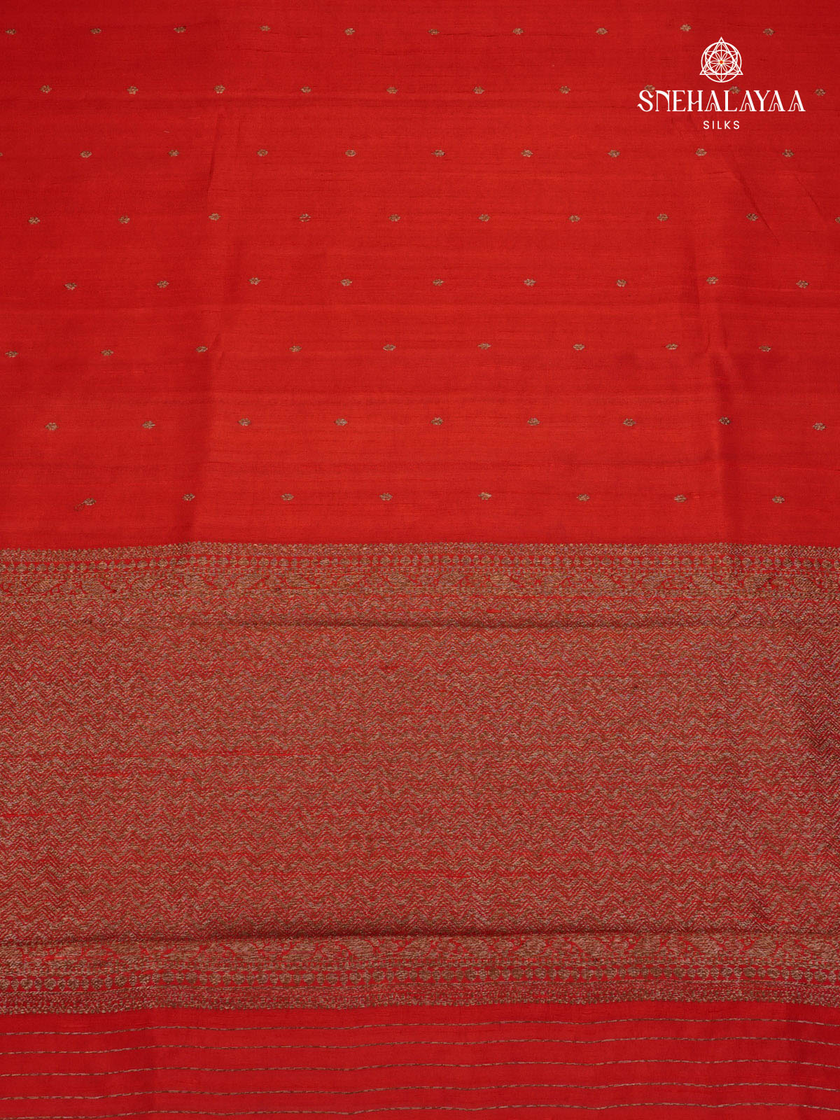 Red Banaras Raw Silk Saree