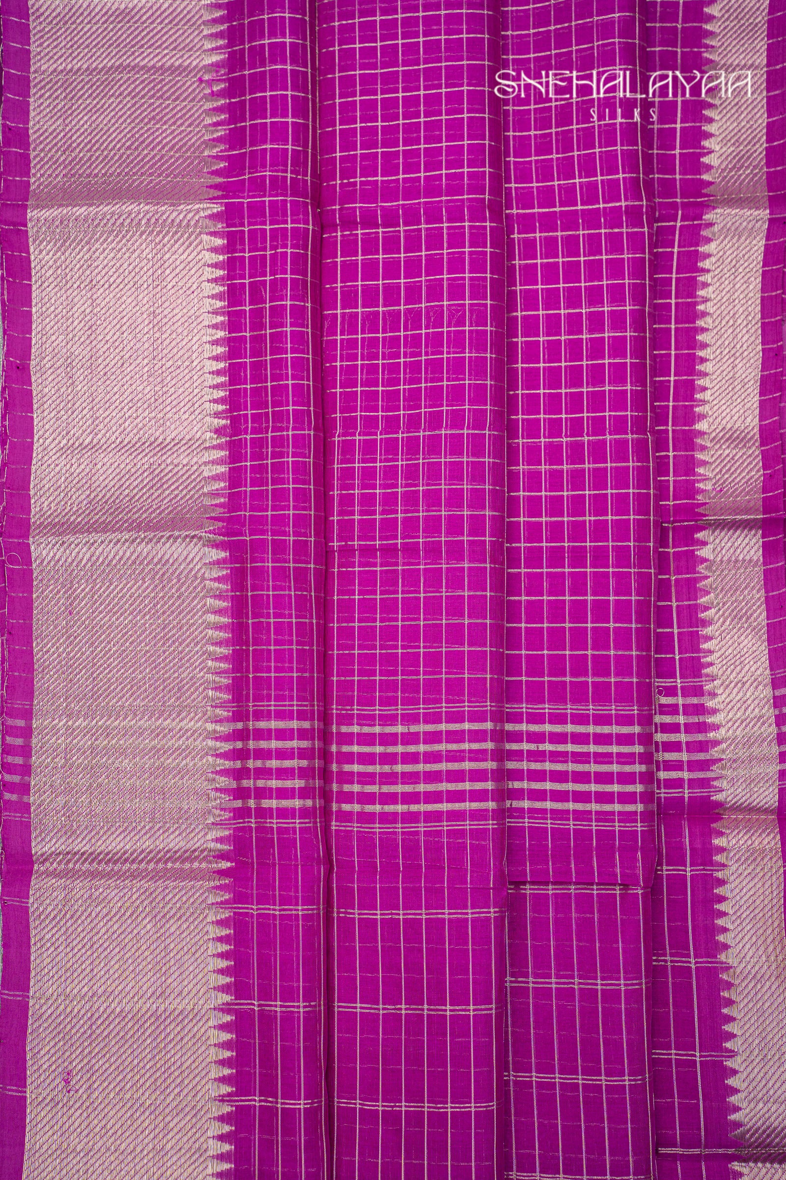 Purple Mangalgiri Silk Saree