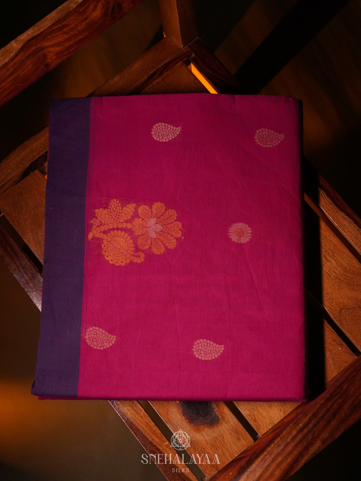 Pink Handloom Cotton Saree