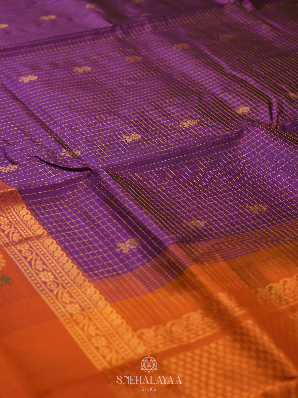 Purple Kanchi Silk Cotton Saree
