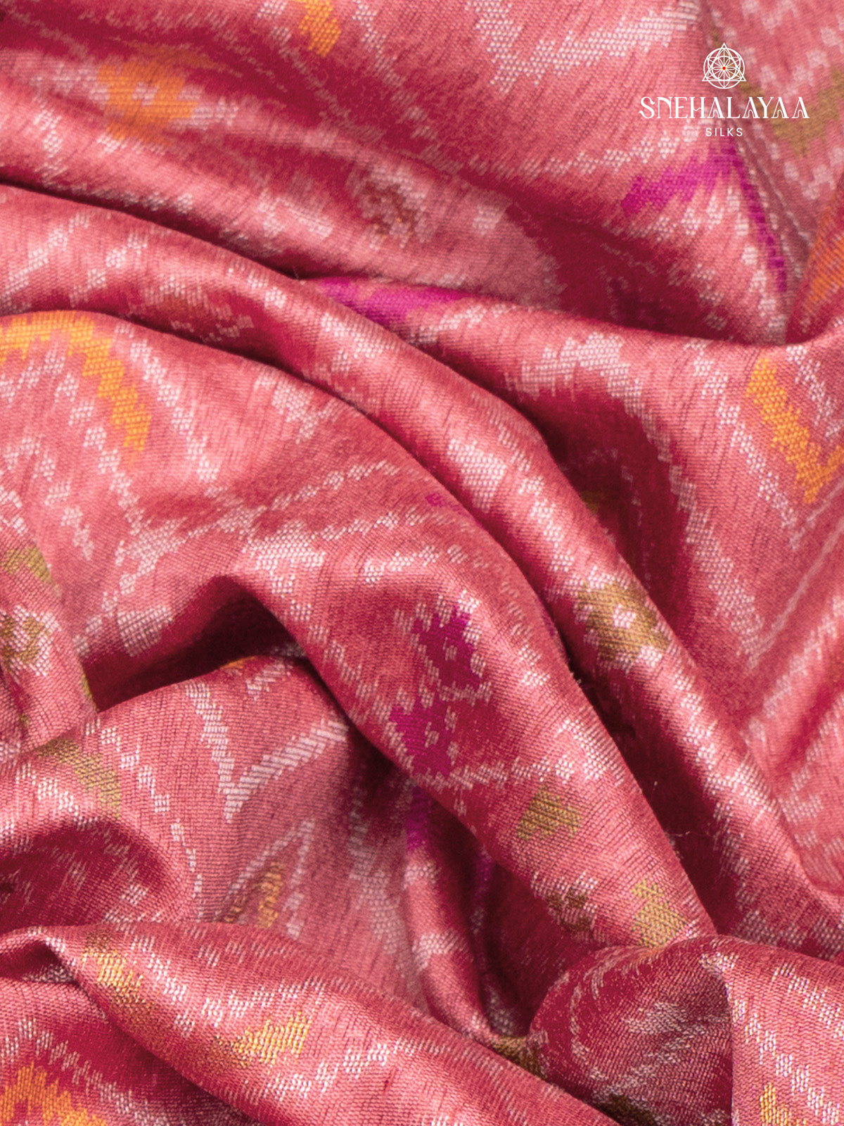 Lavender Ikat Silk Saree