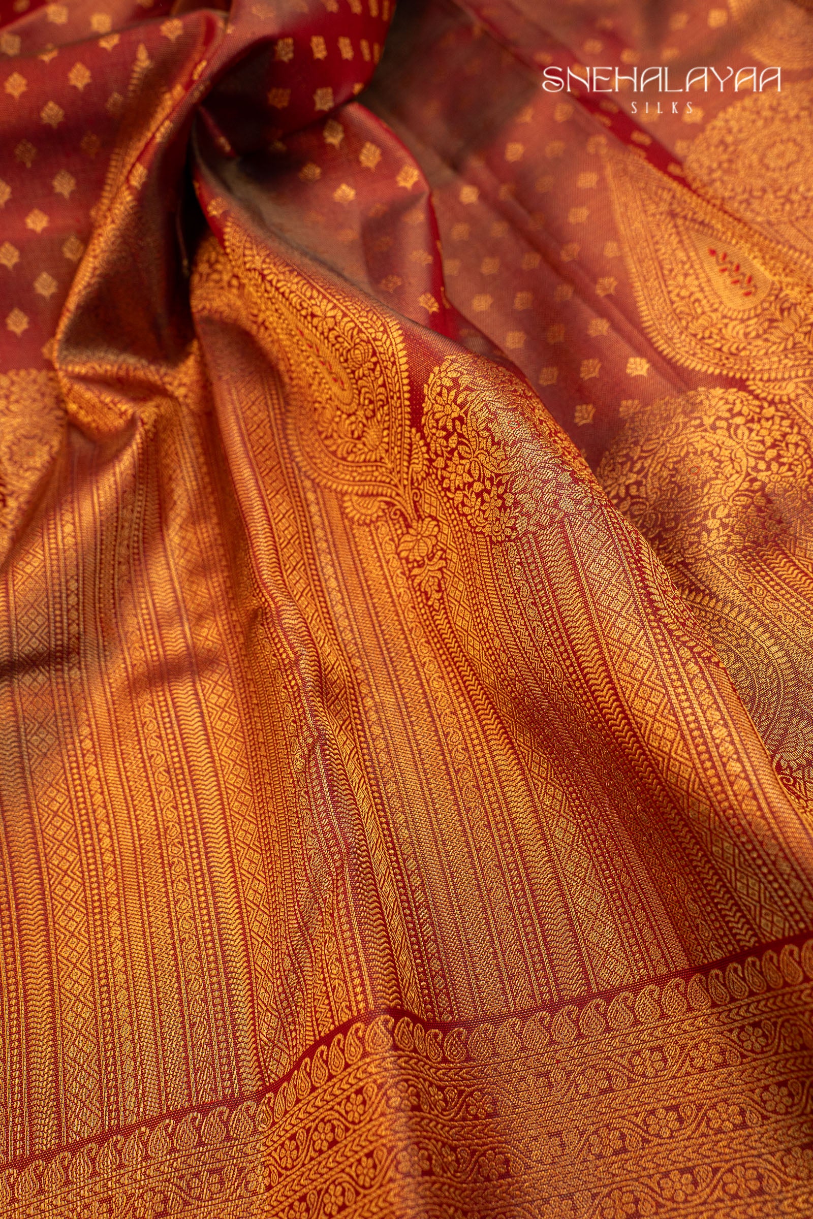 Maroon Kancheevaram Silk Saree