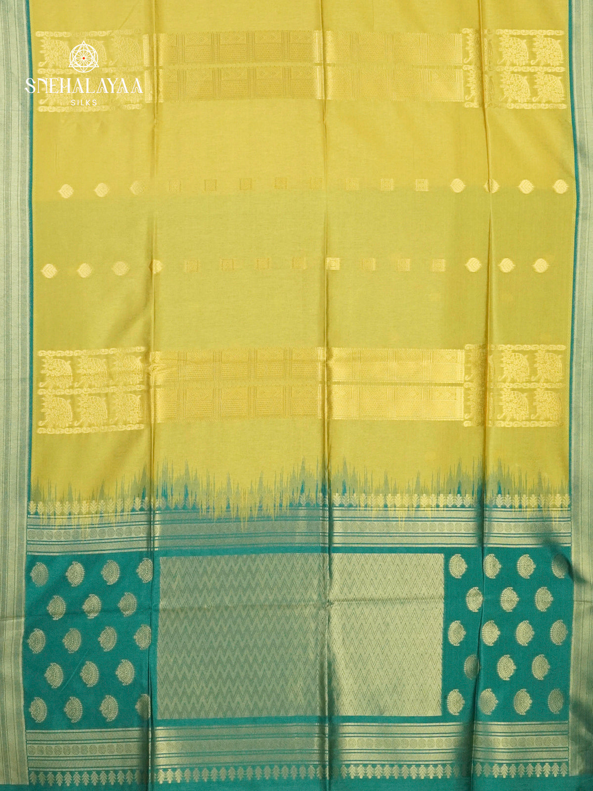 Lime Green Jute Saree