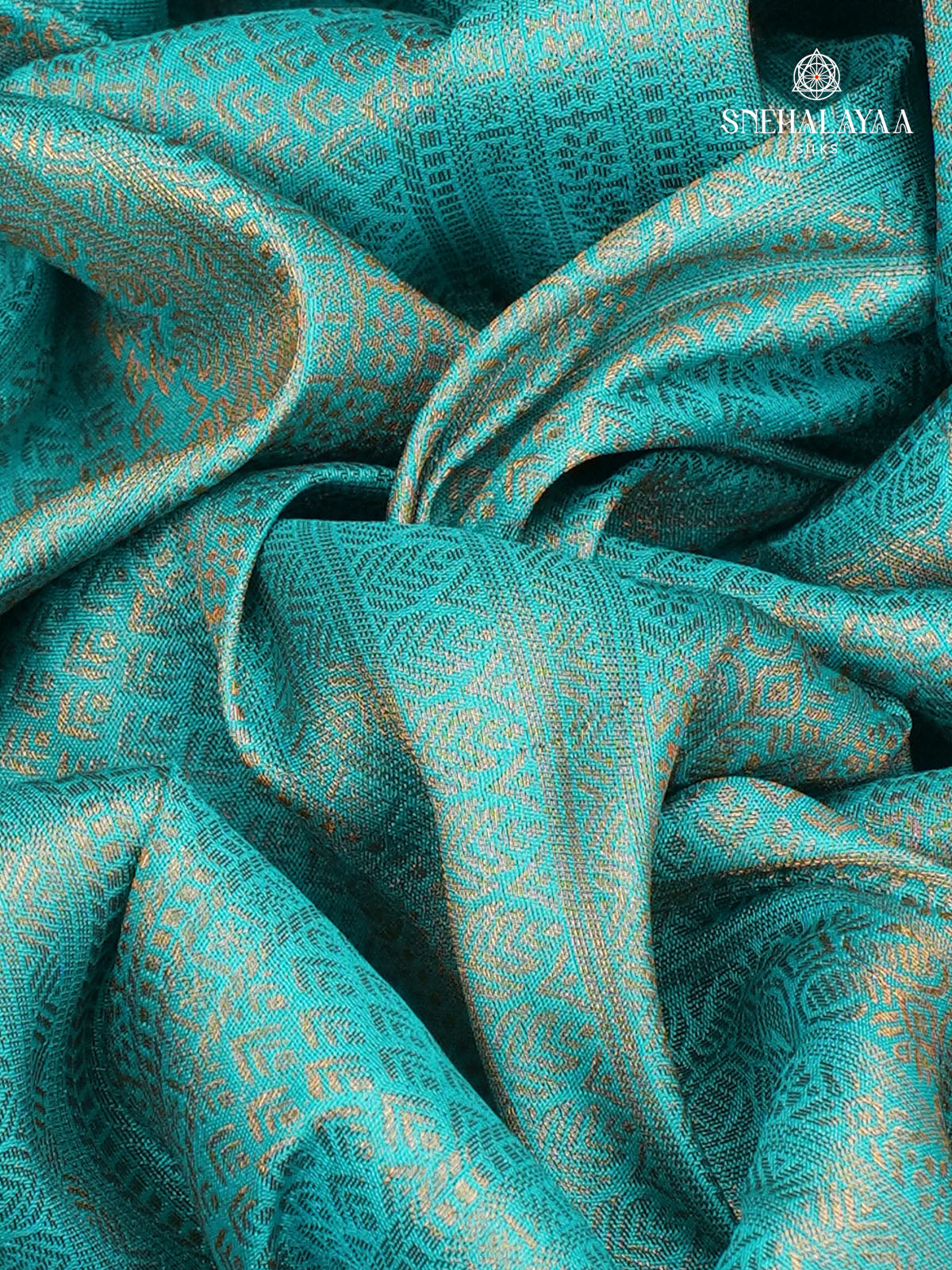 Ocean Blue Soft Silk Saree