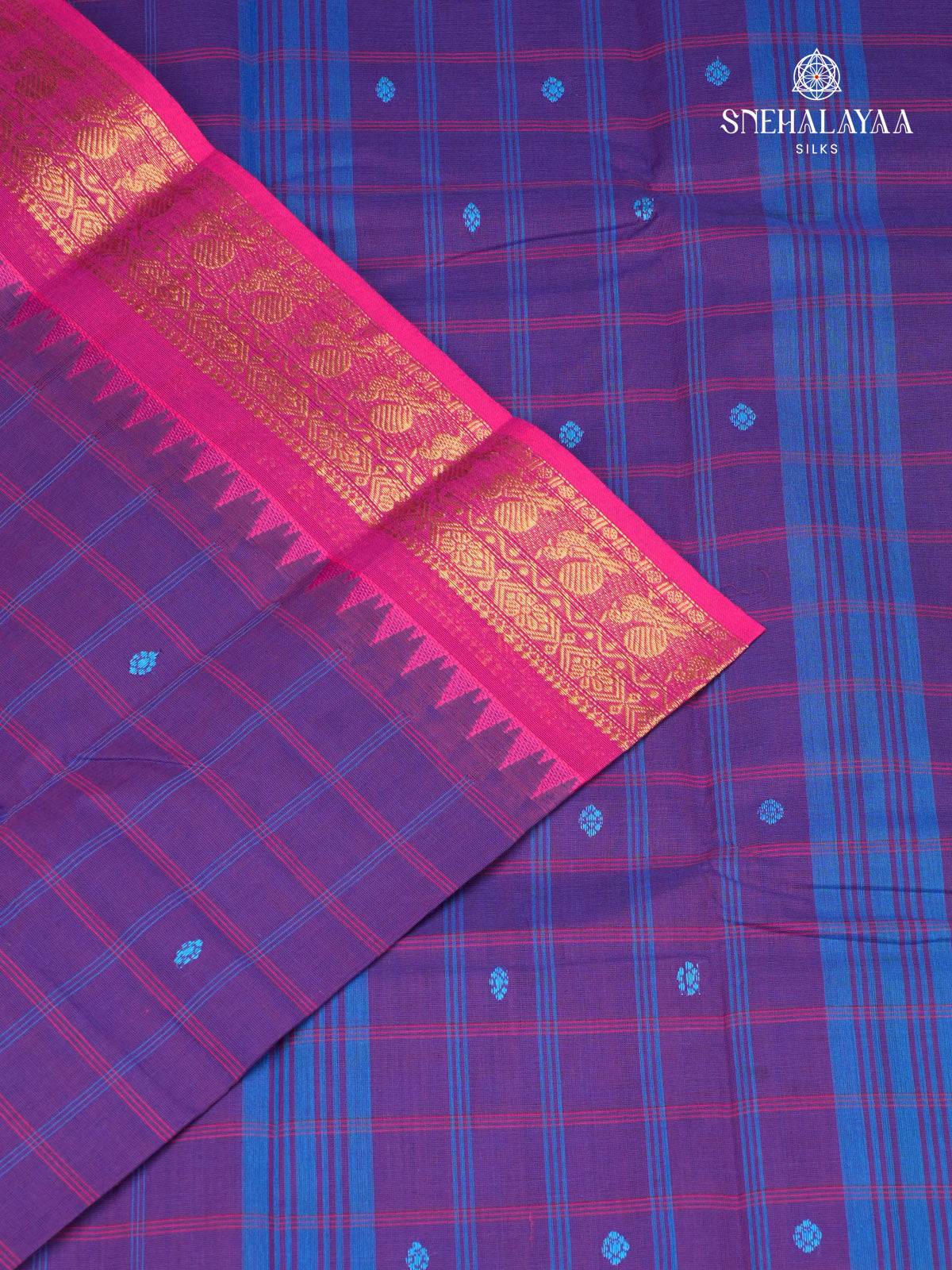 Violet Kanchi Cotton Saree