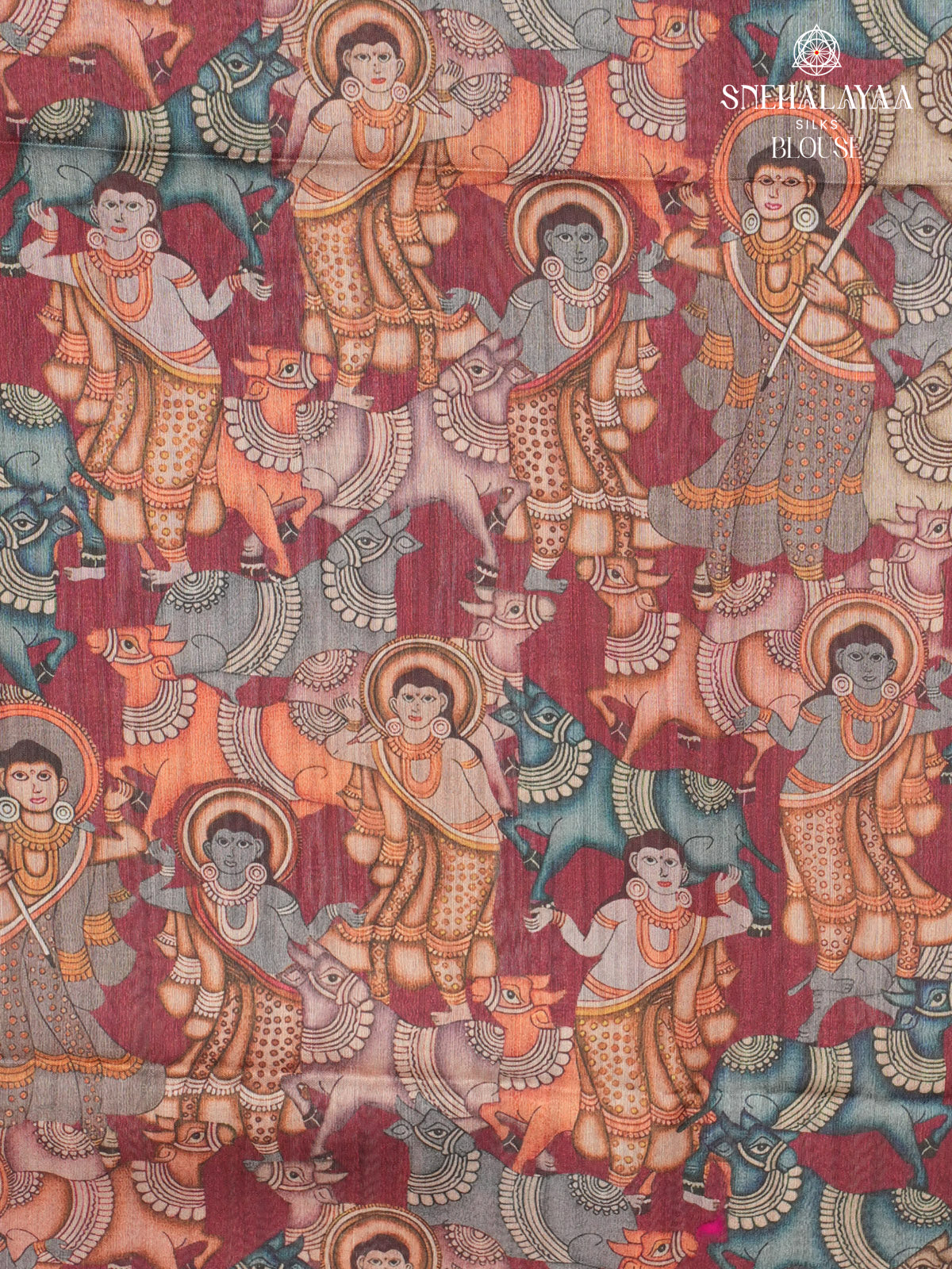 Pink Kalamkari Tussar Saree
