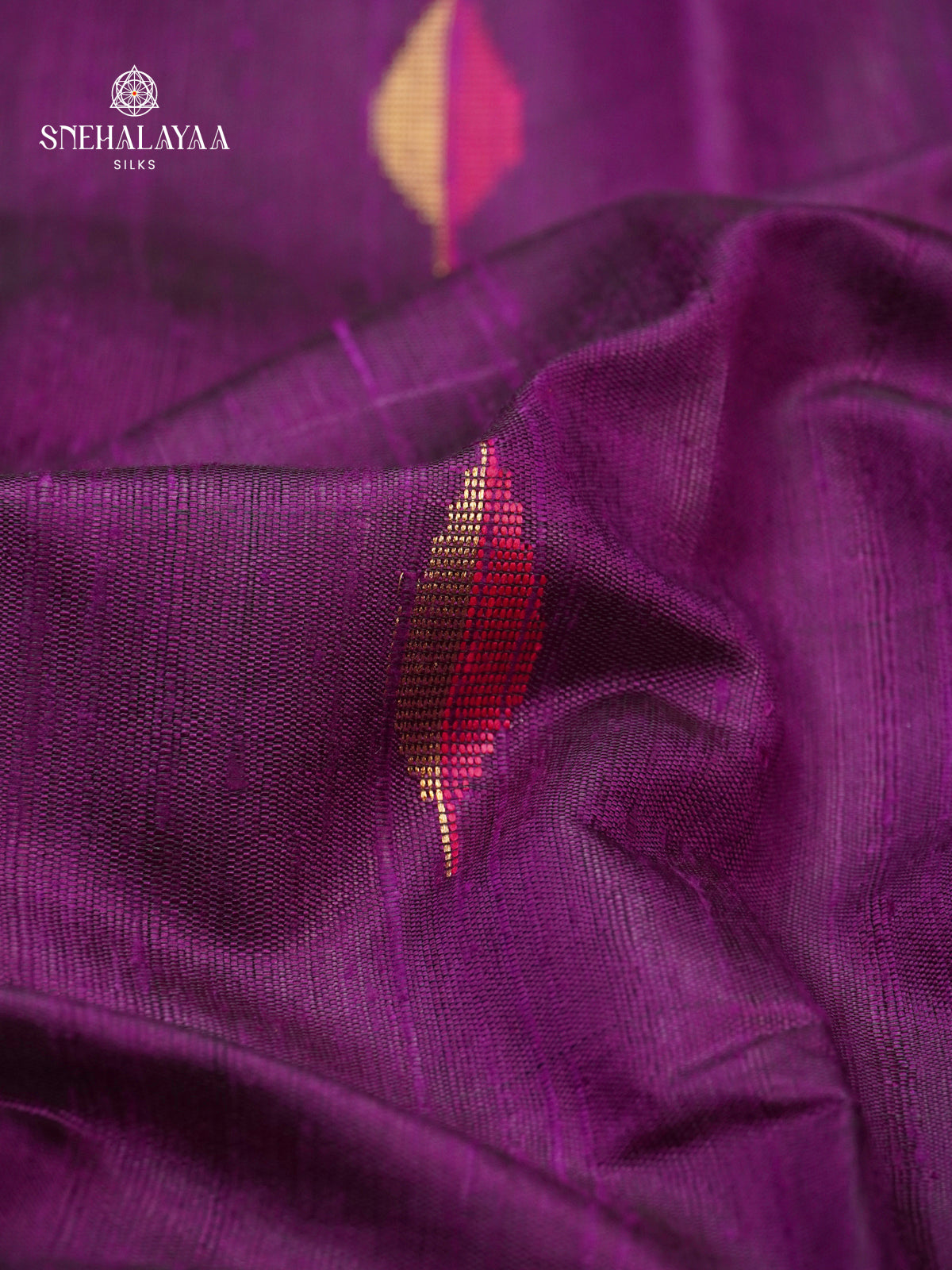 Purple Dupion Silk Saree