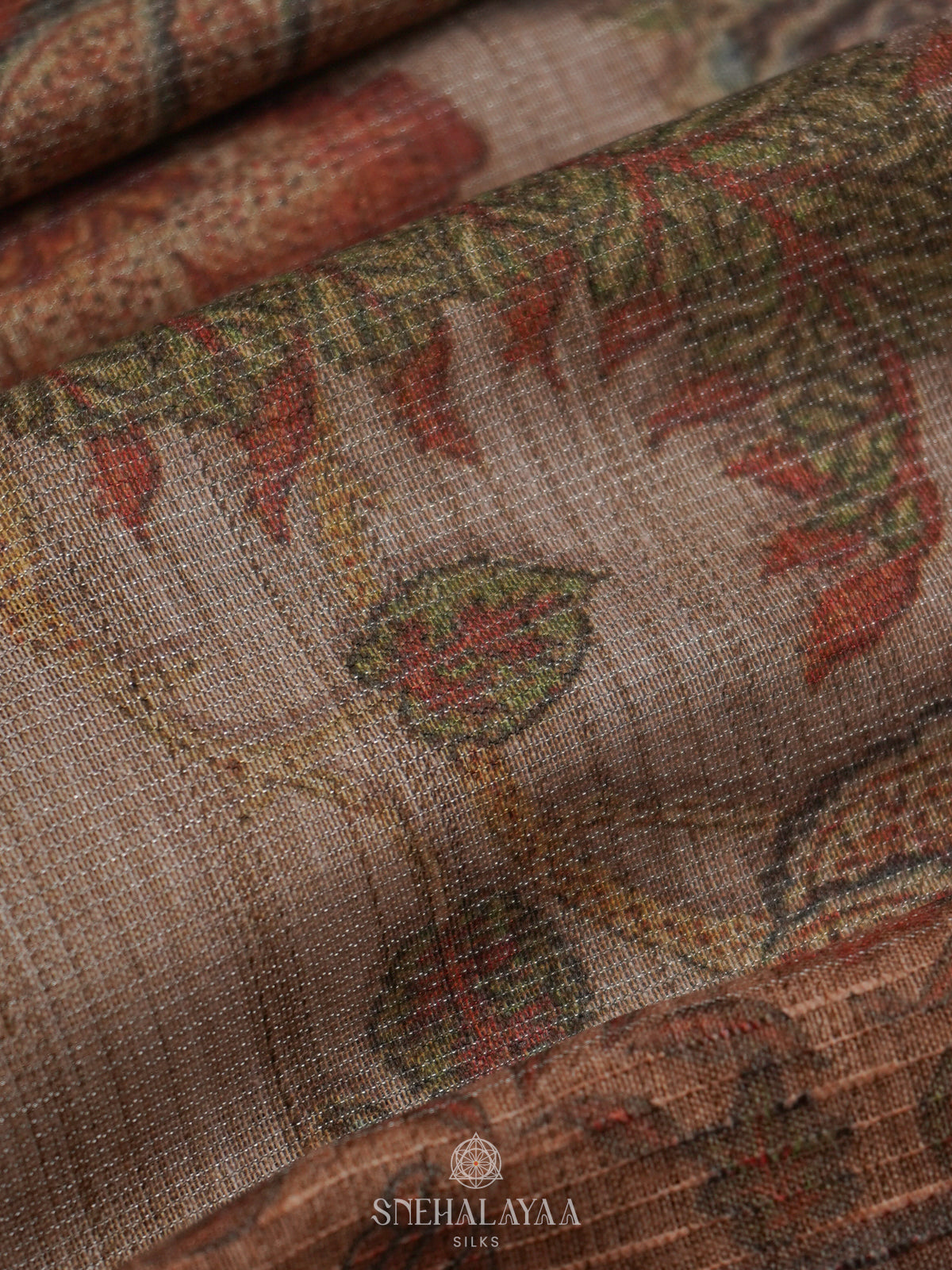 Beige Linen Tissue Saree