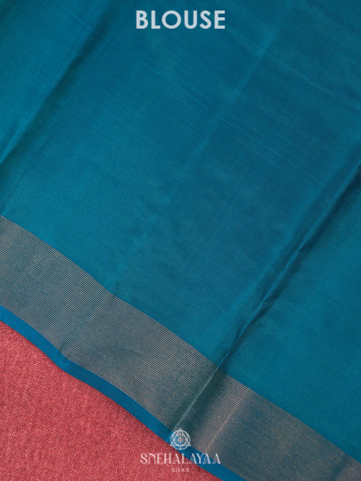 Teal Blue Kanjivaram Silk Saree