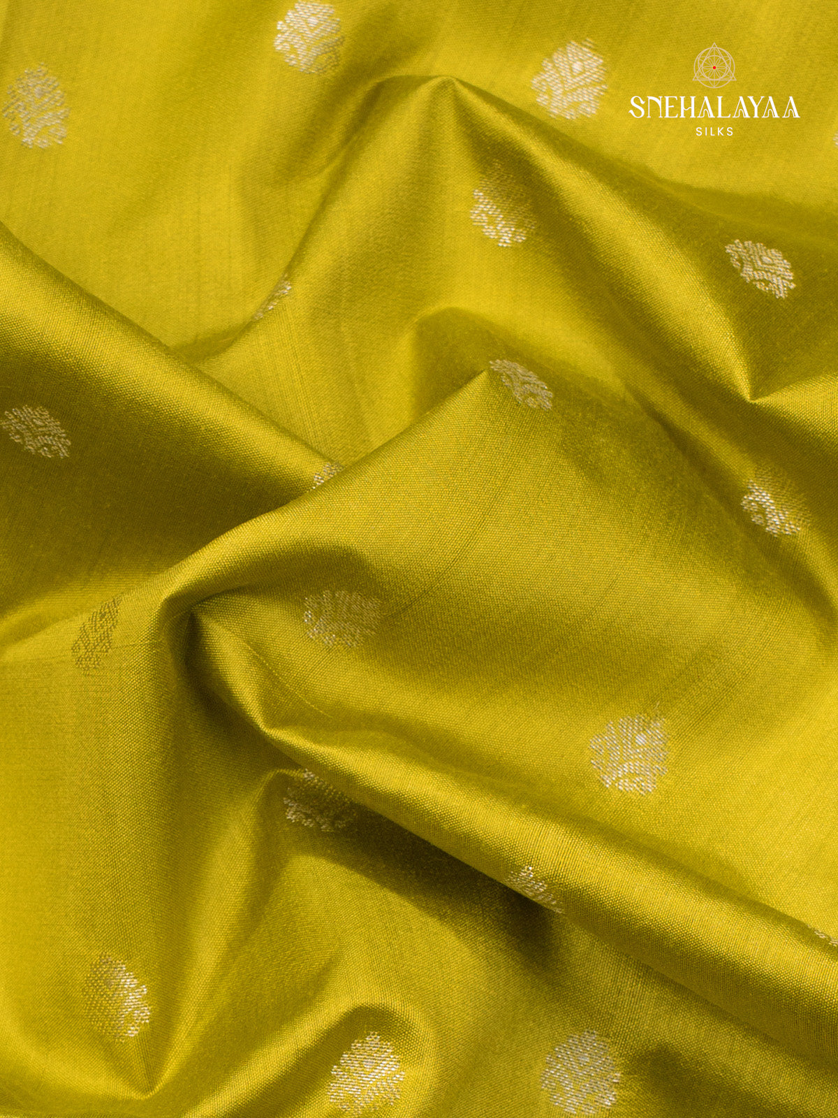 Chartreuse Green Banaras Dupion Saree
