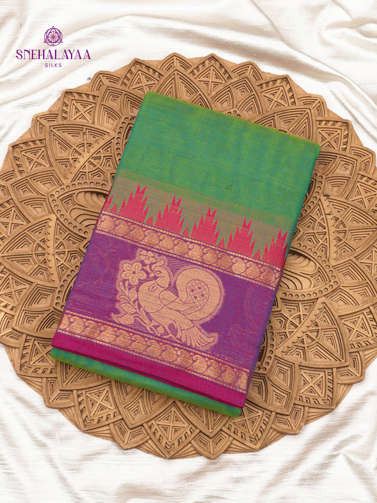 Green Chettinad Cotton Saree