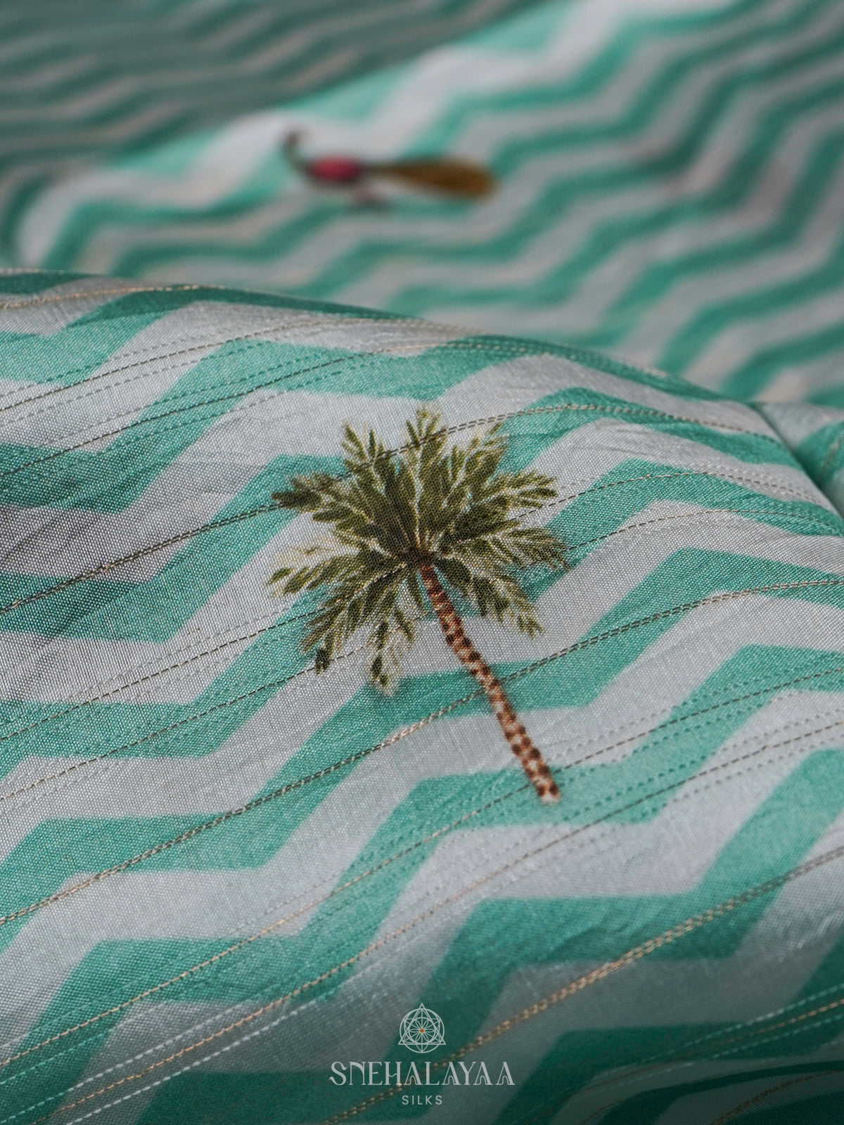 Blue Kora Silk Saree