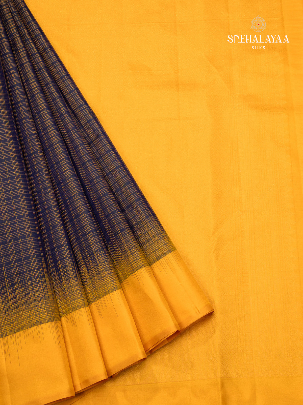 Navy Blue Kanjivaram Silk Saree