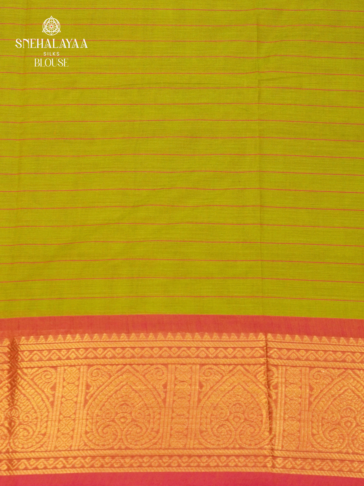 Olive Green Chettinad Cotton Saree