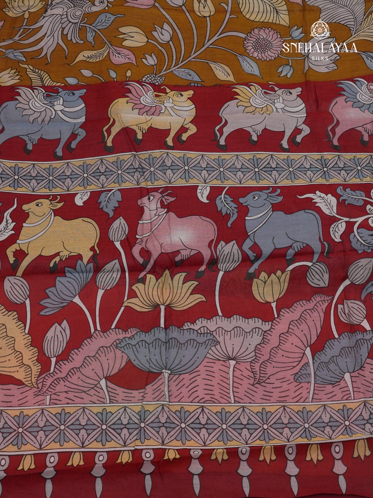 Brown Chanderi Saree