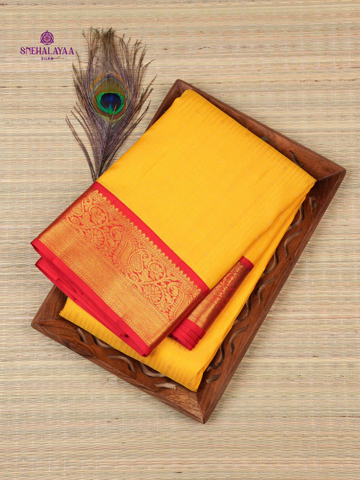 Yellow Kanjivaram Silk Saree